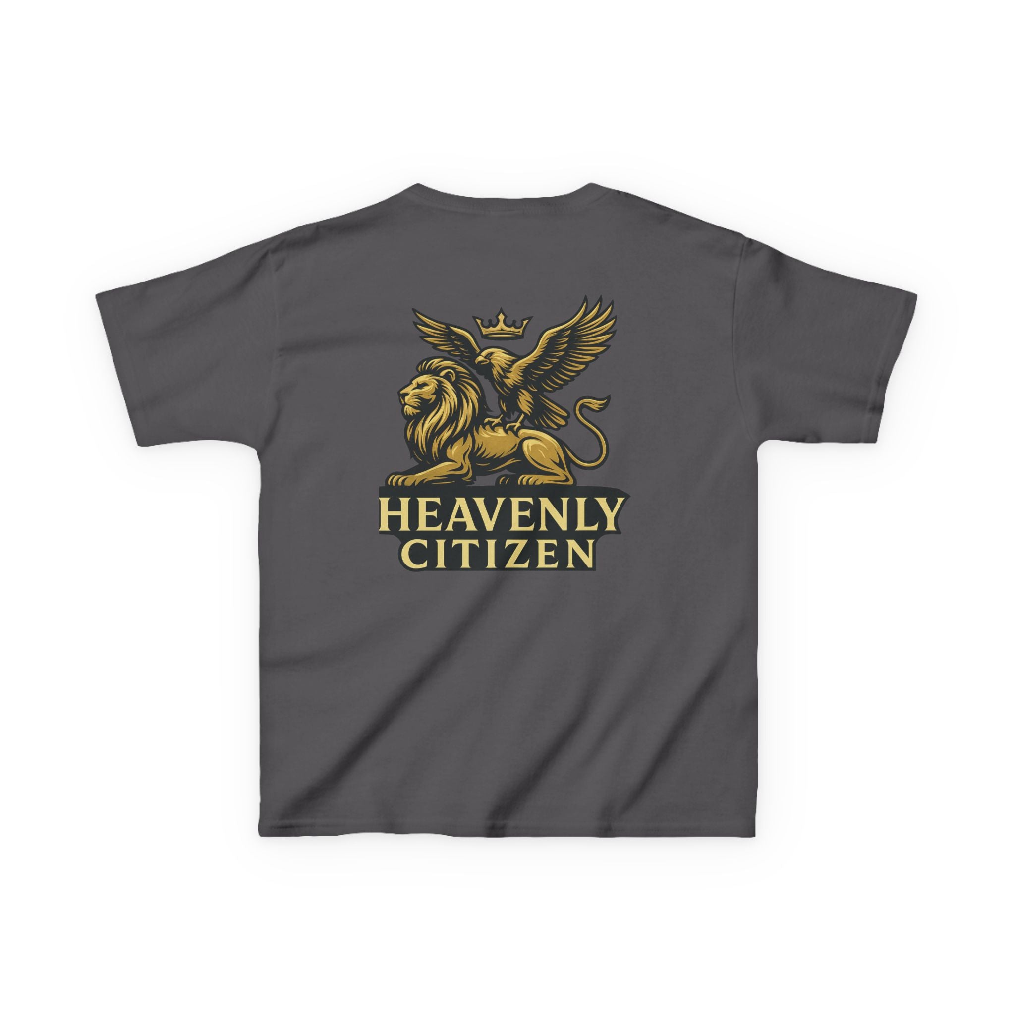 Kids T-Shirt — "Jesus Says: You Are Mine" Isaiah 43:1 with Heavenly Citizen Lion & Eagle Design