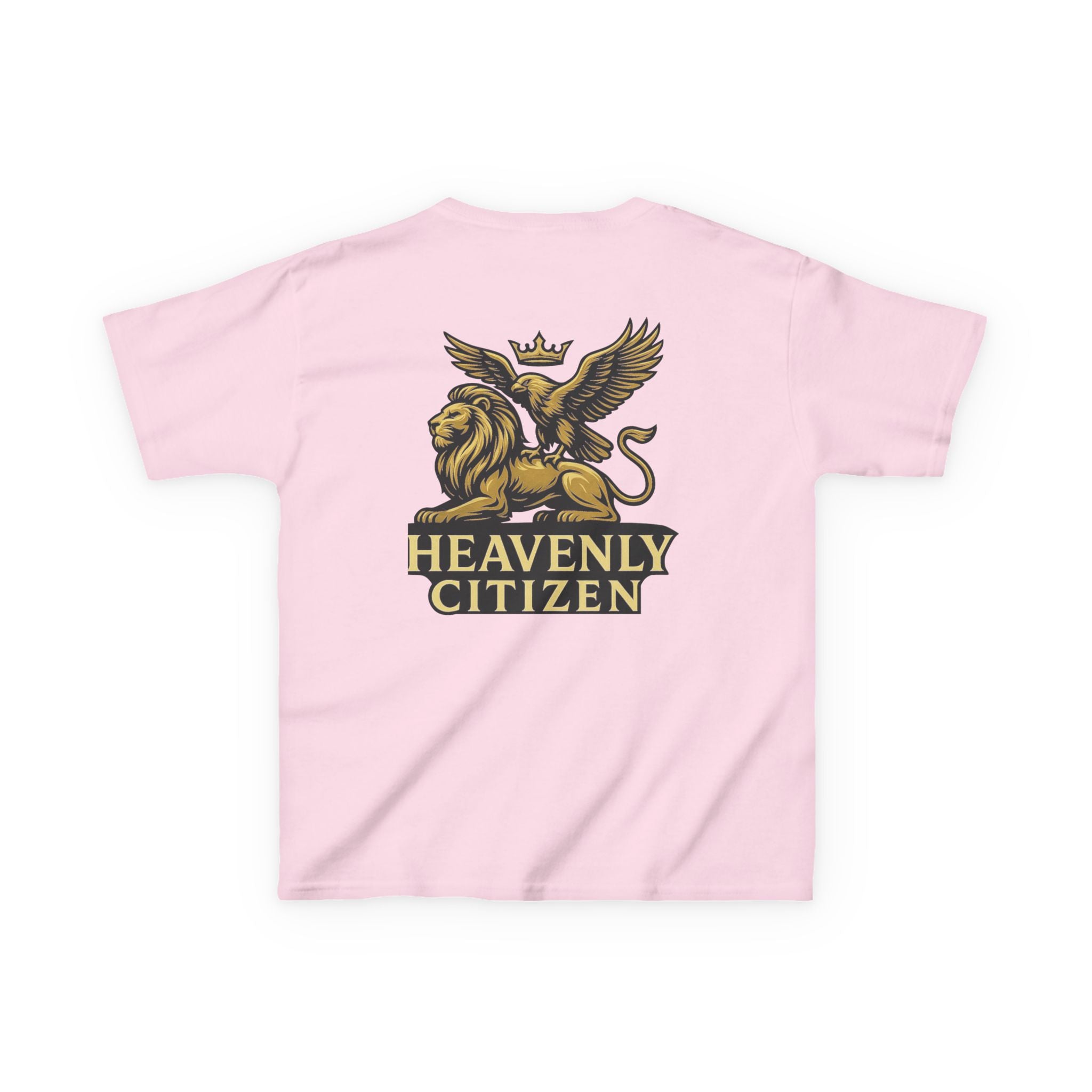 Kids T-Shirt — "Jesus Says: You Are Mine" Isaiah 43:1 with Heavenly Citizen Lion & Eagle Design