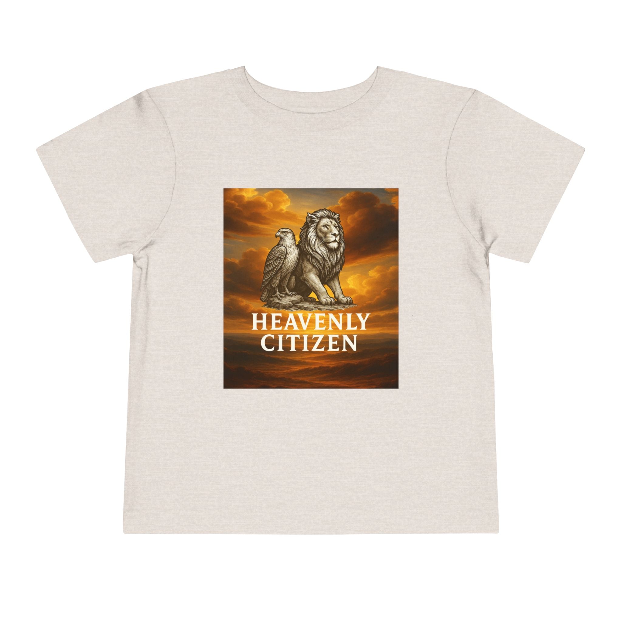 Heavenly Citizen Toddler Tee — Lion & Dove Christian Shirt (Isaiah 43:1)