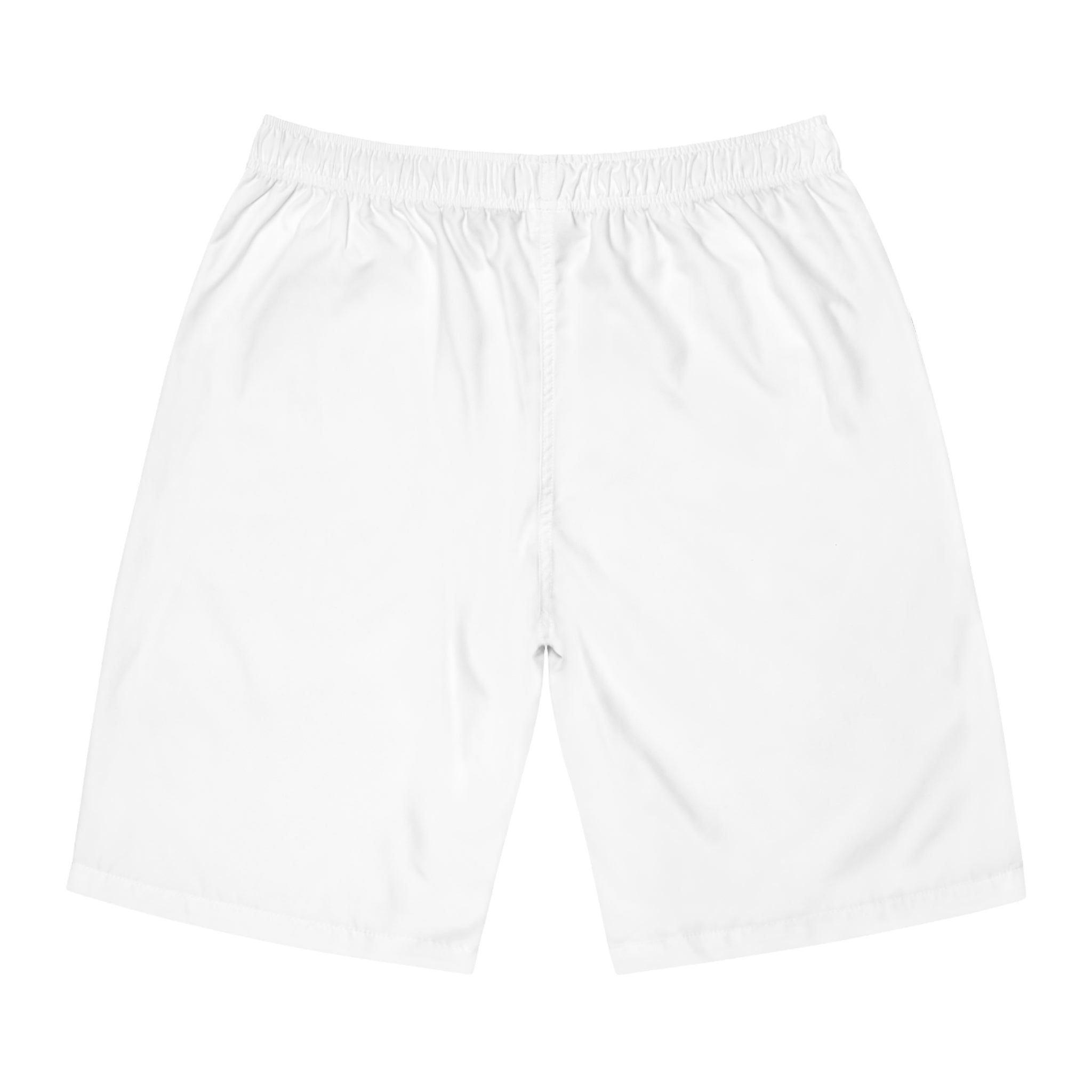 Heavenly Citizen Board Shorts – Minimal White Surf/Beach Swim Trunks