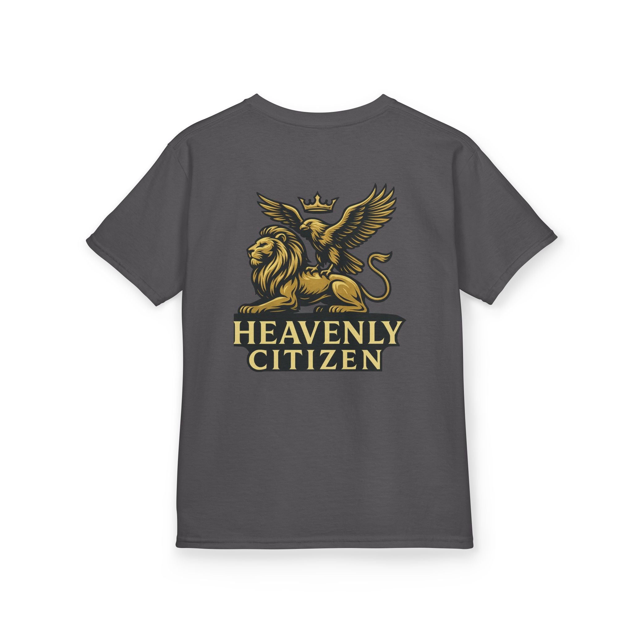 Kids T-Shirt — "Jesus Says: You Are Mine" Isaiah 43:1 with Heavenly Citizen Lion & Eagle Design