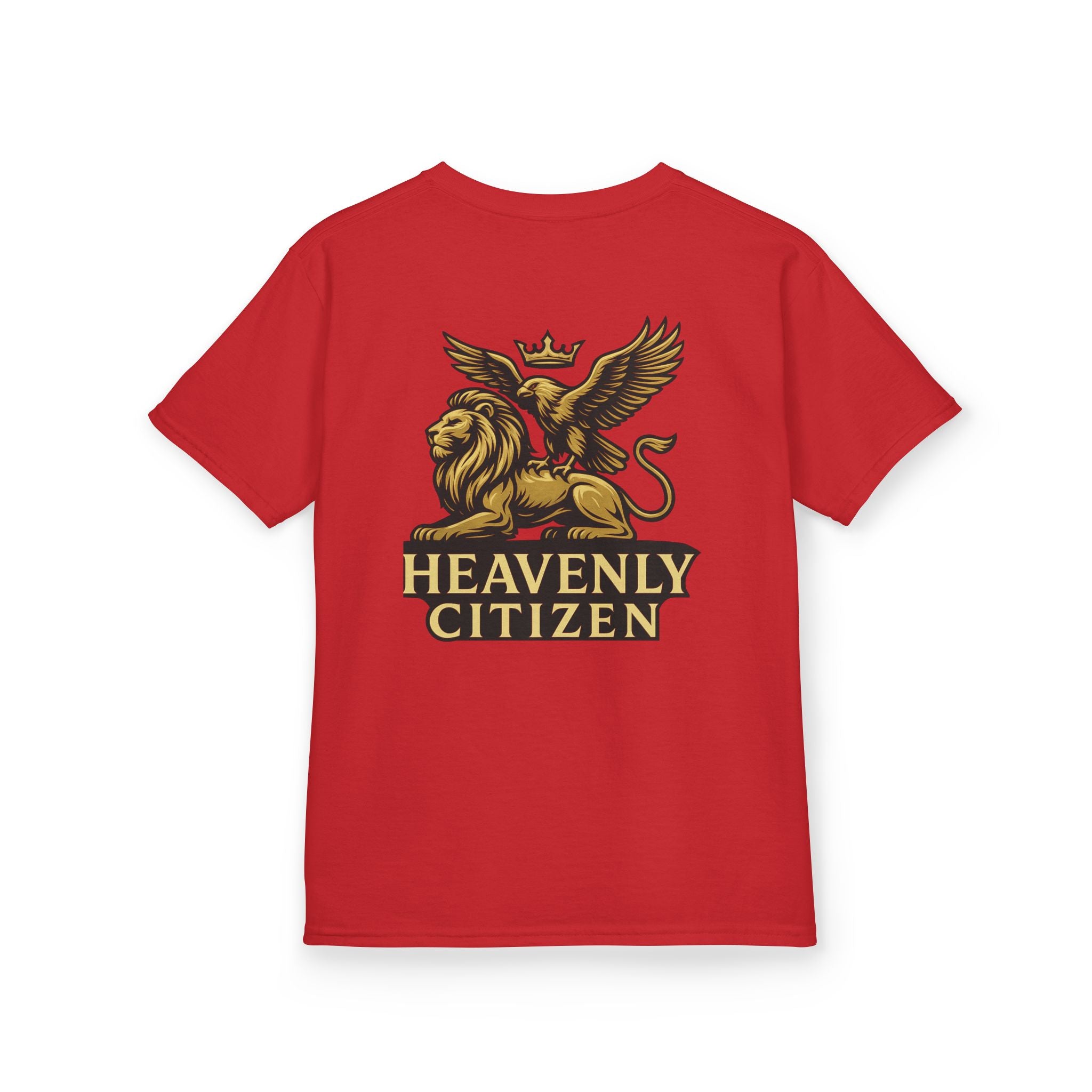Kids T-Shirt — "Jesus Says: You Are Mine" Isaiah 43:1 with Heavenly Citizen Lion & Eagle Design