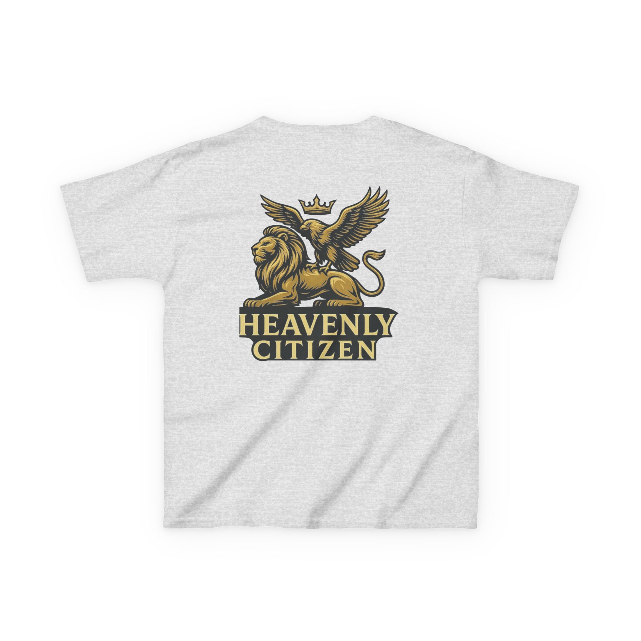Kids T-Shirt — "Jesus Says: You Are Mine" Isaiah 43:1 with Heavenly Citizen Lion & Eagle Design