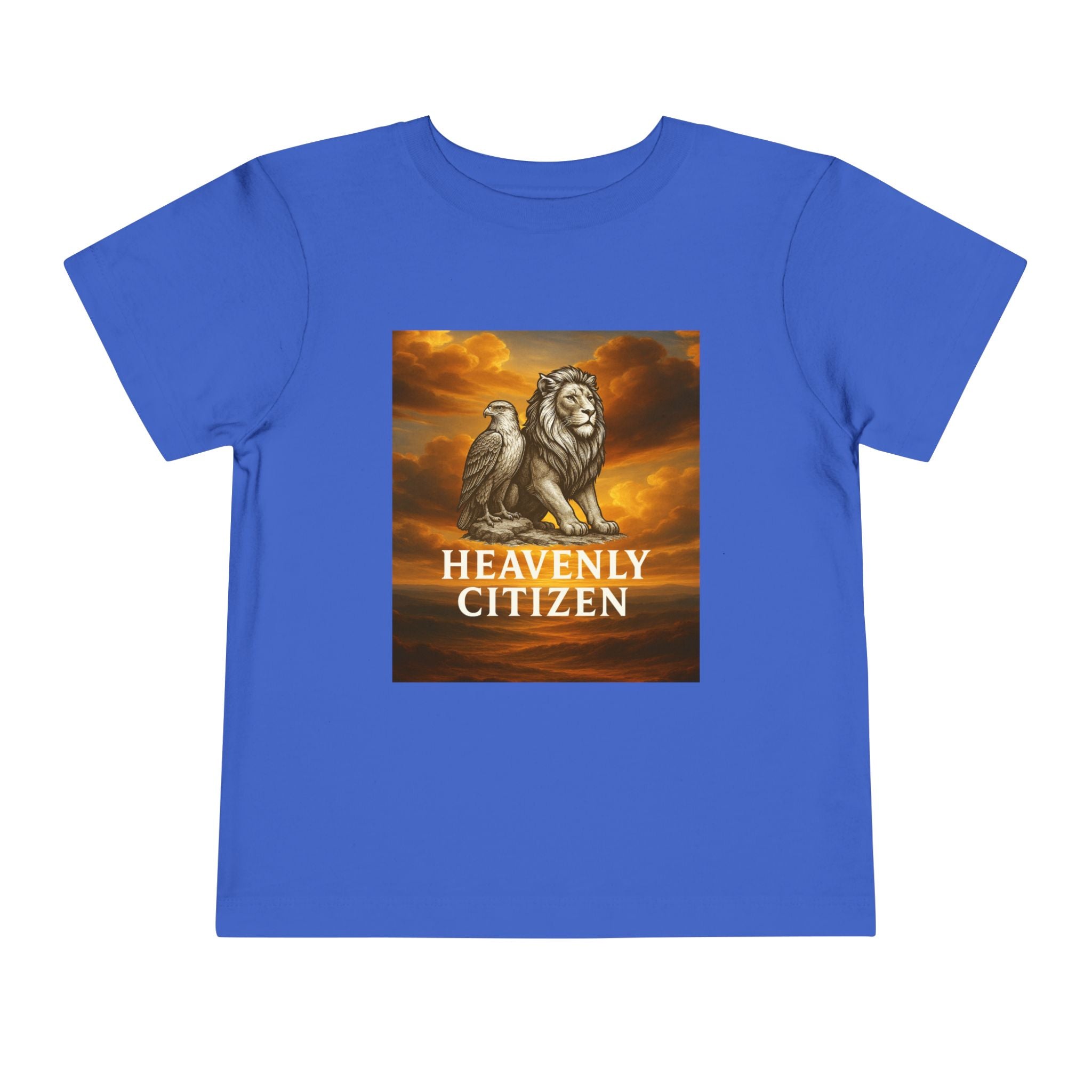 Heavenly Citizen Toddler Tee — Lion & Dove Christian Shirt (Isaiah 43:1)