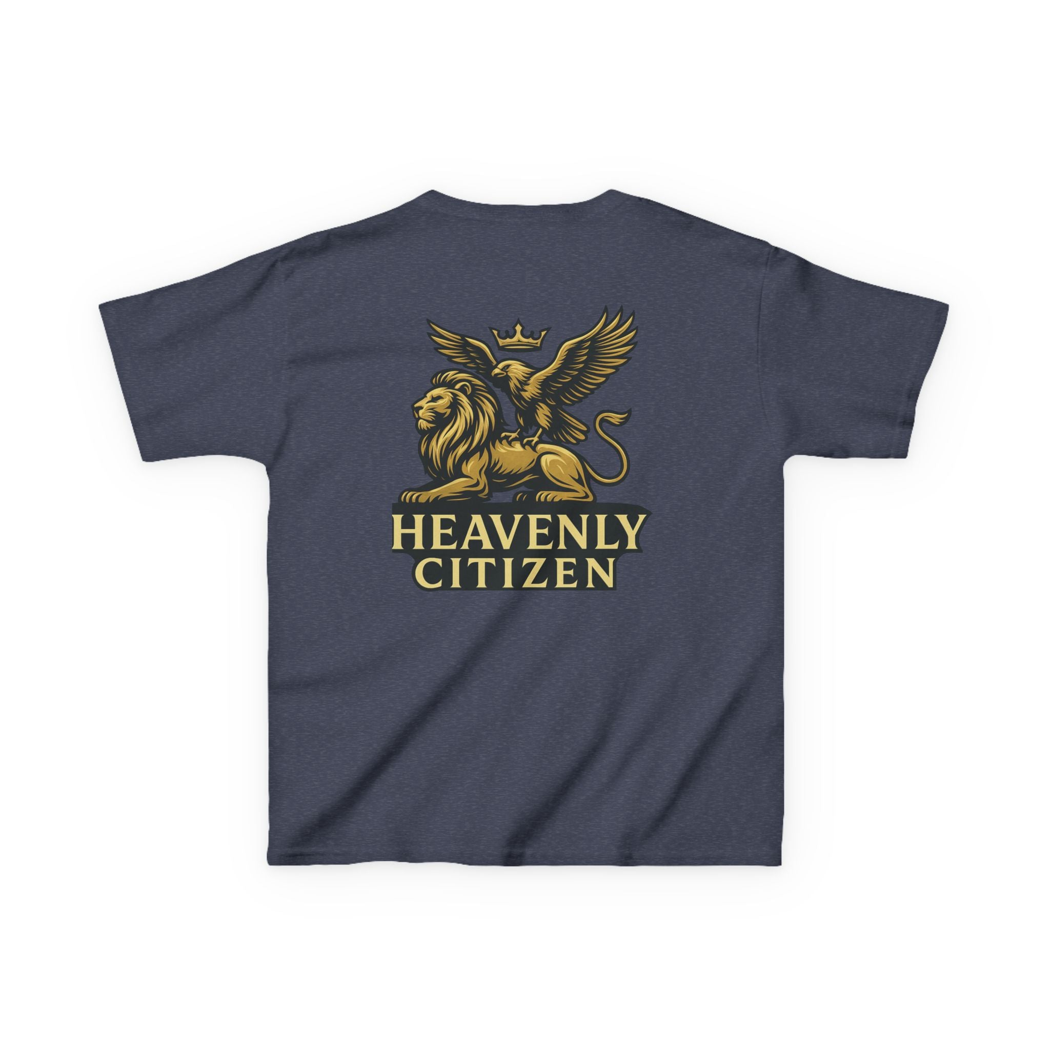Kids T-Shirt — "Jesus Says: You Are Mine" Isaiah 43:1 with Heavenly Citizen Lion & Eagle Design