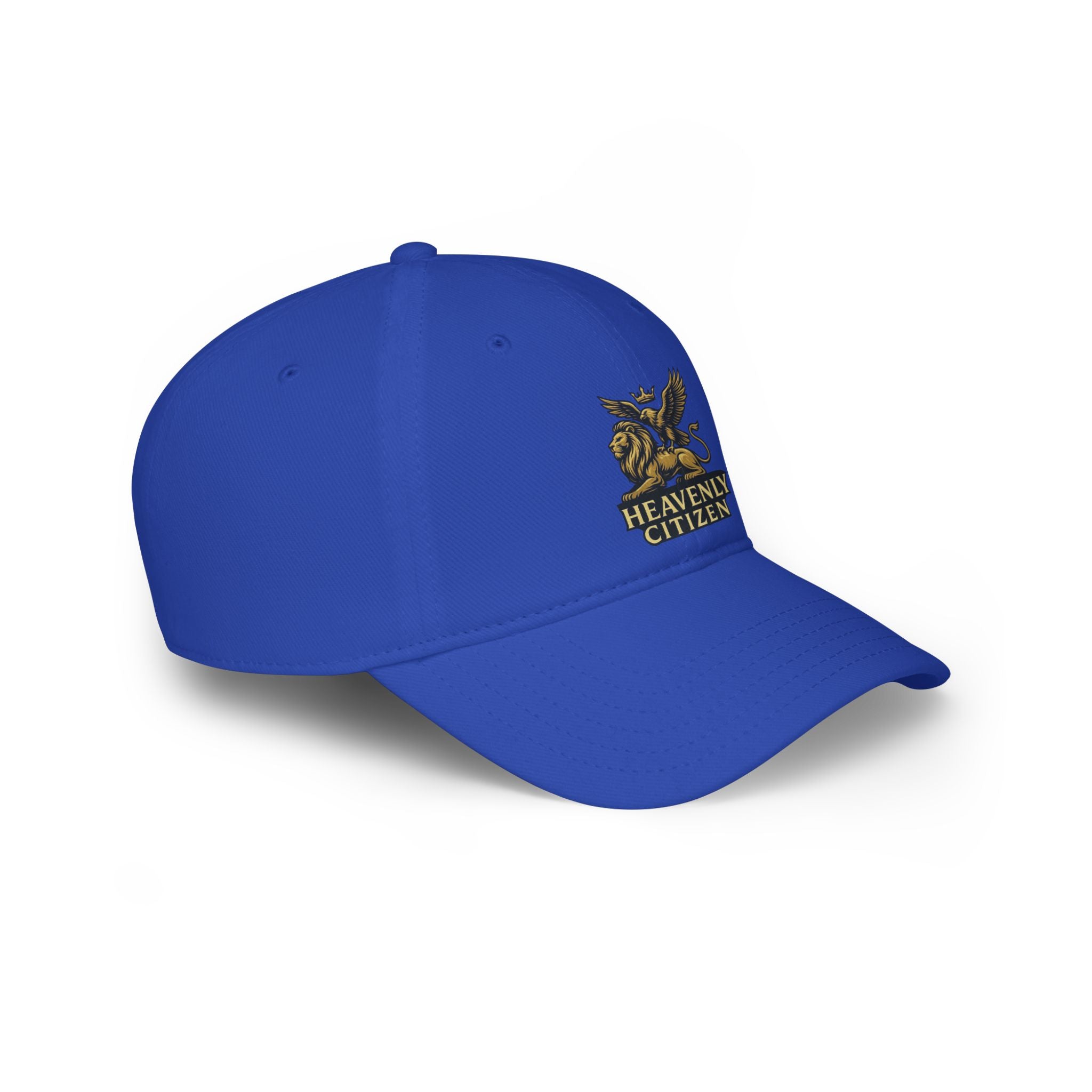 Heavenly Citizen Red Baseball Cap — Gold Griffin Crest Low-Profile Hat
