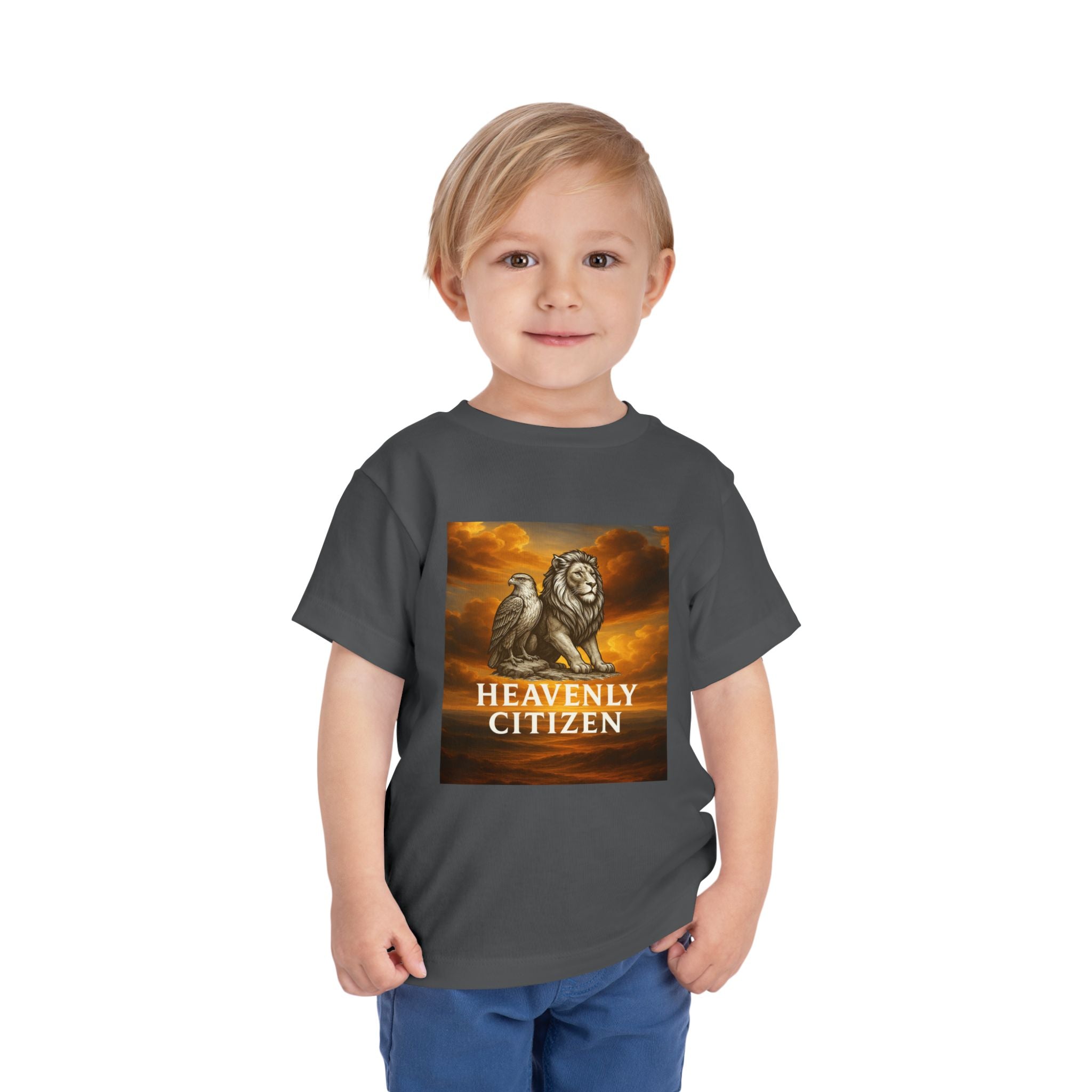 Heavenly Citizen Toddler Tee — Lion & Dove Christian Shirt (Isaiah 43:1)