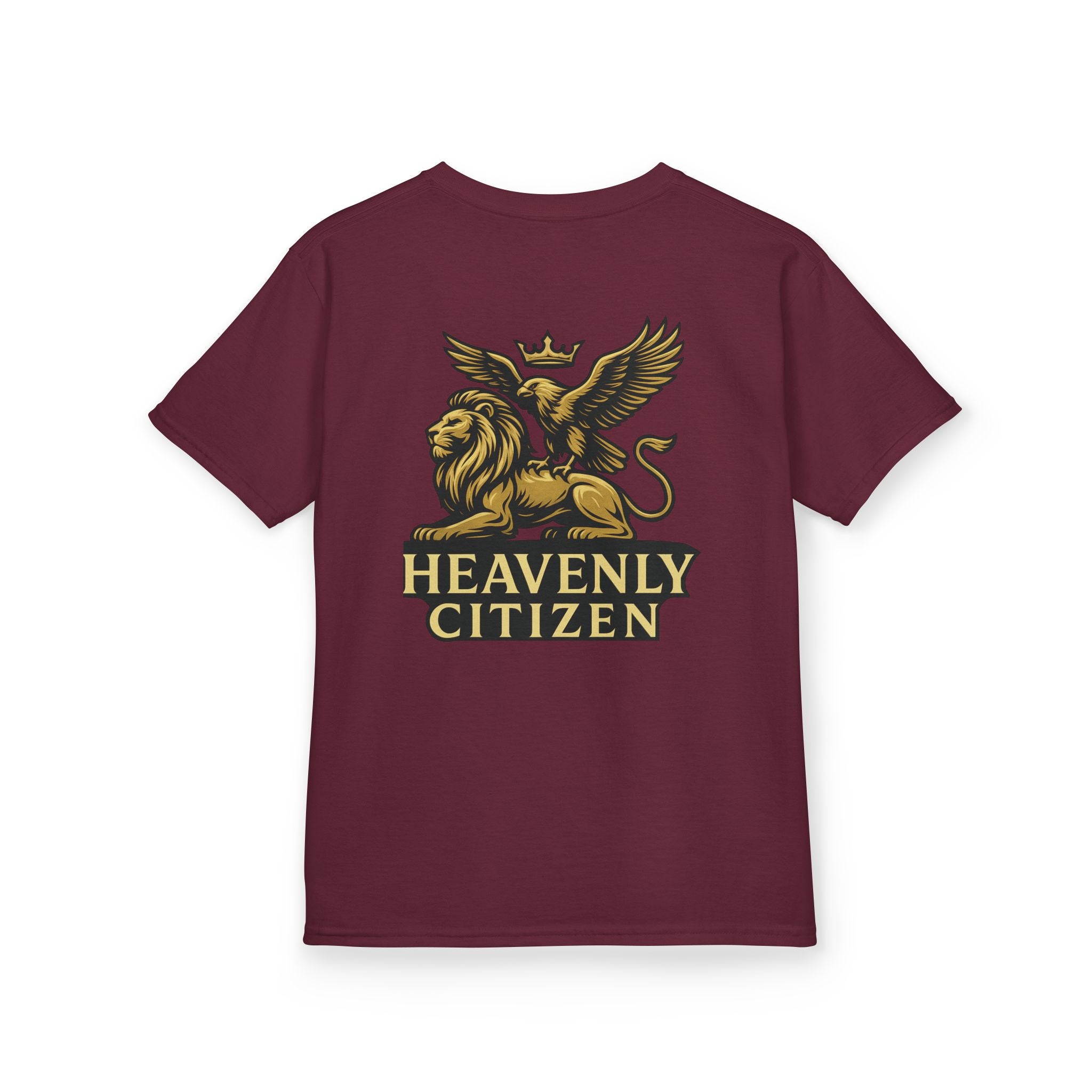 Kids T-Shirt — "Jesus Says: You Are Mine" Isaiah 43:1 with Heavenly Citizen Lion & Eagle Design