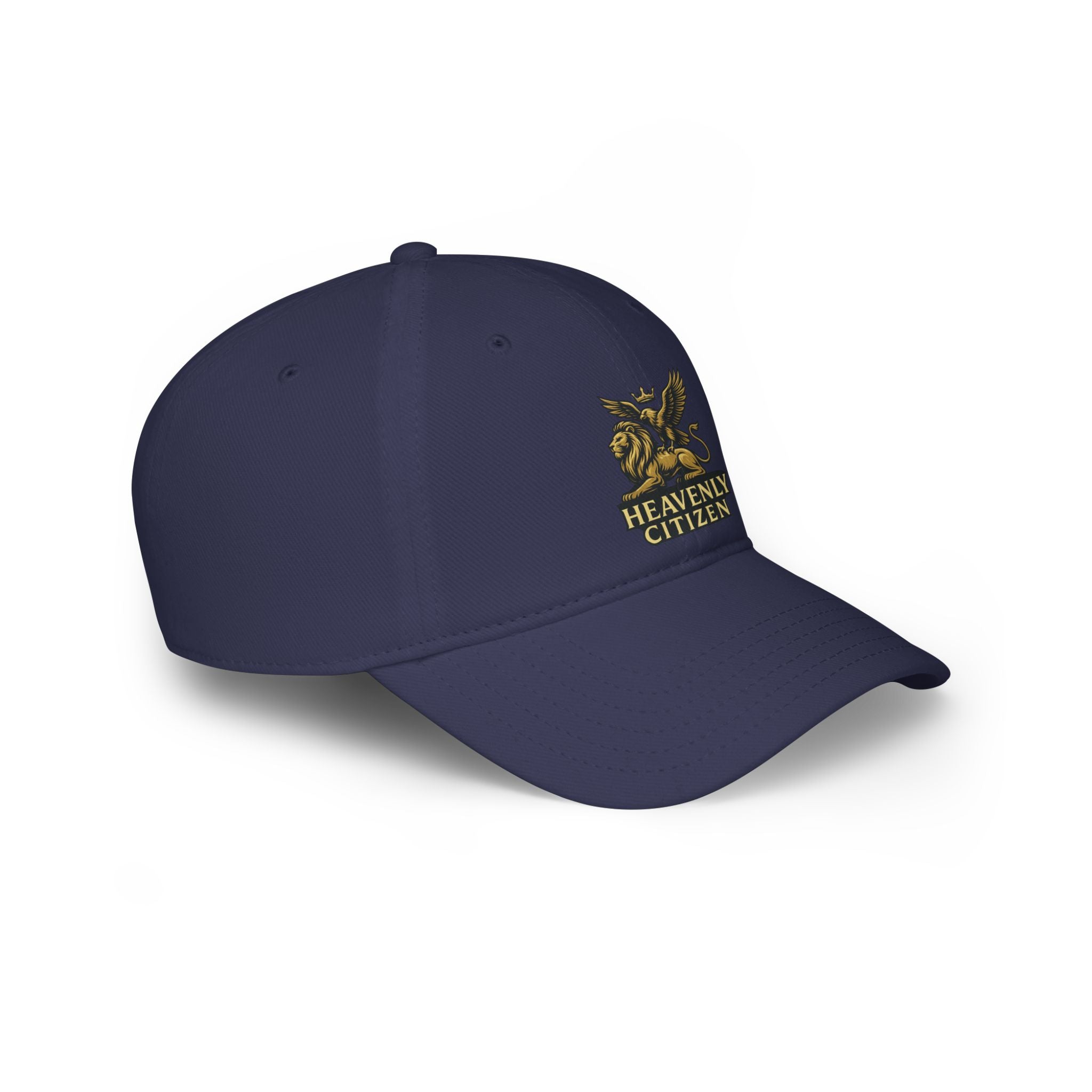 Heavenly Citizen Red Baseball Cap — Gold Griffin Crest Low-Profile Hat
