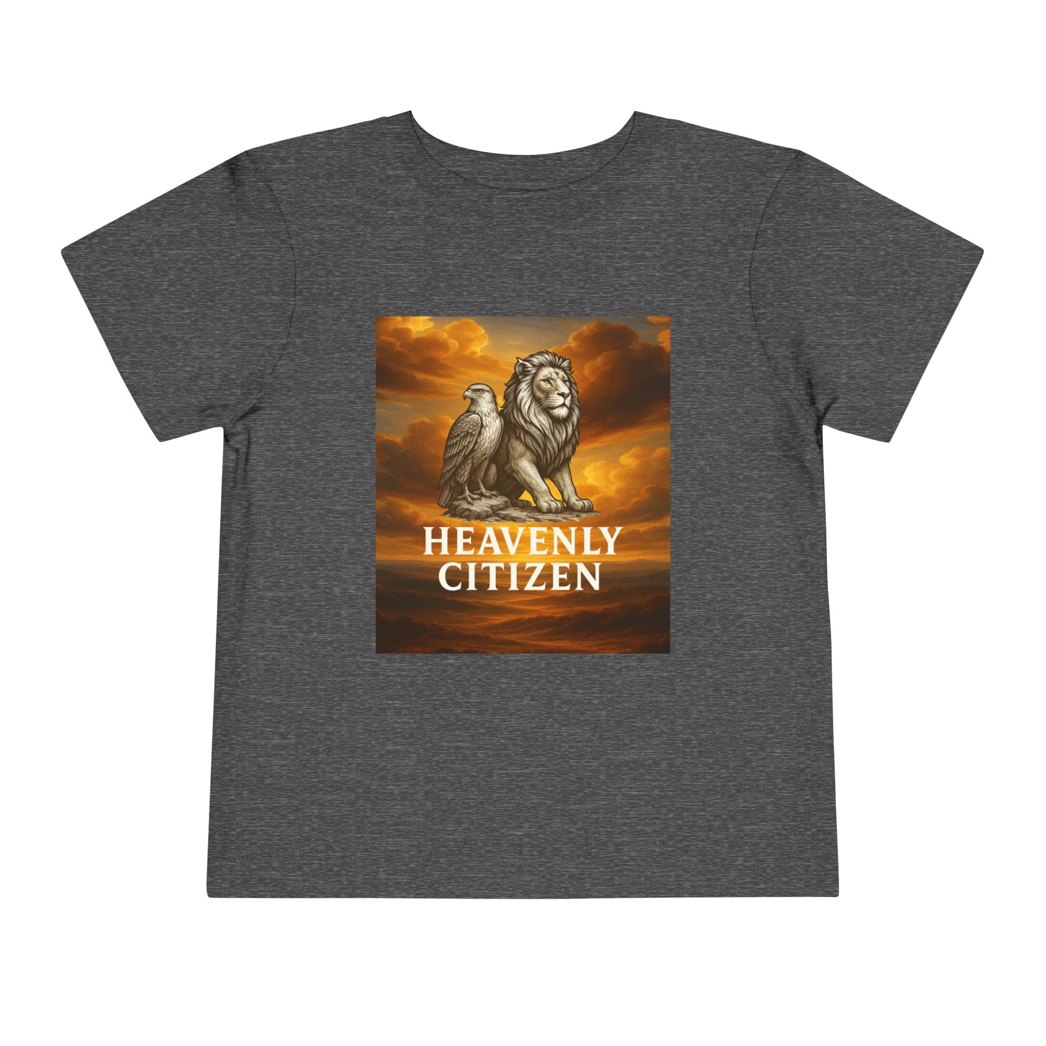 Heavenly Citizen Toddler Tee — Lion & Dove Christian Shirt (Isaiah 43:1)