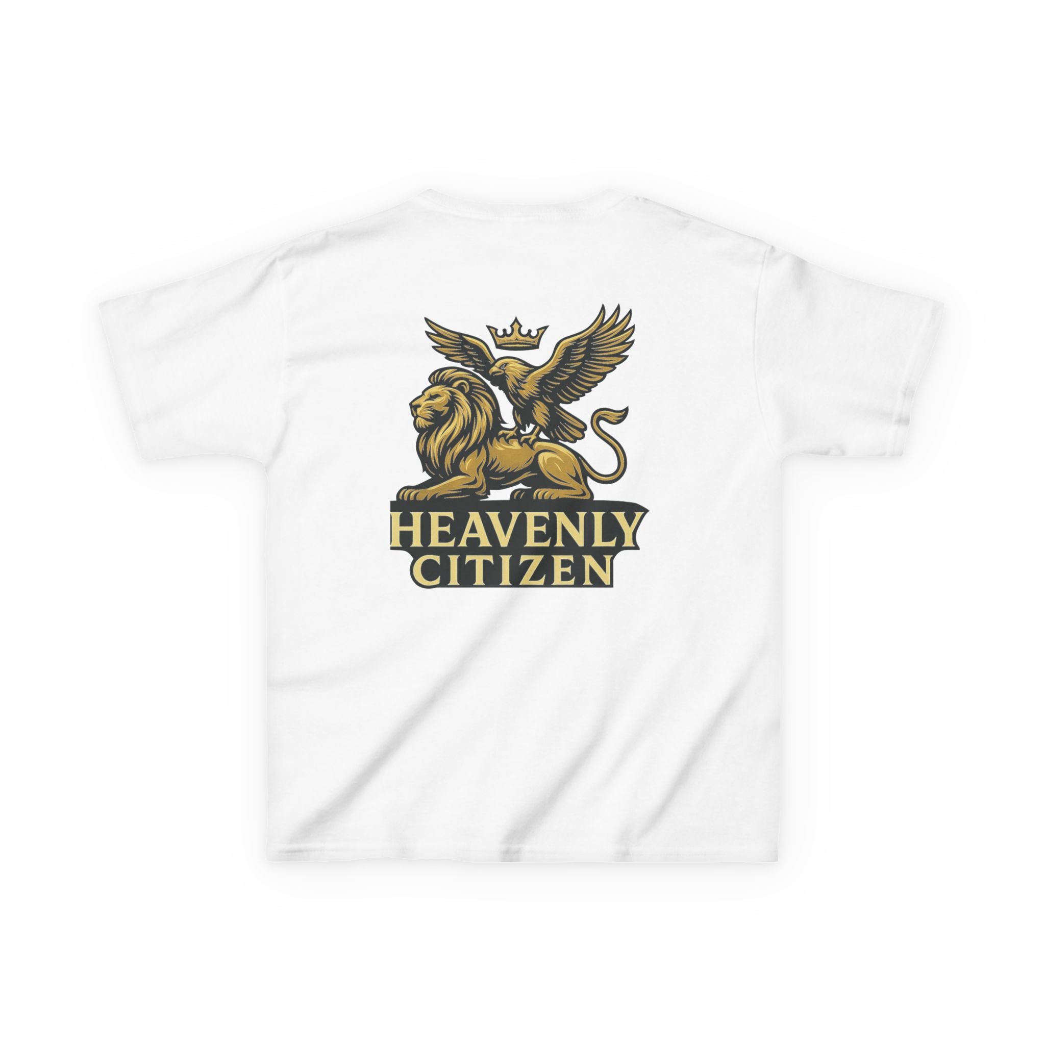 Kids T-Shirt — "Jesus Says: You Are Mine" Isaiah 43:1 with Heavenly Citizen Lion & Eagle Design