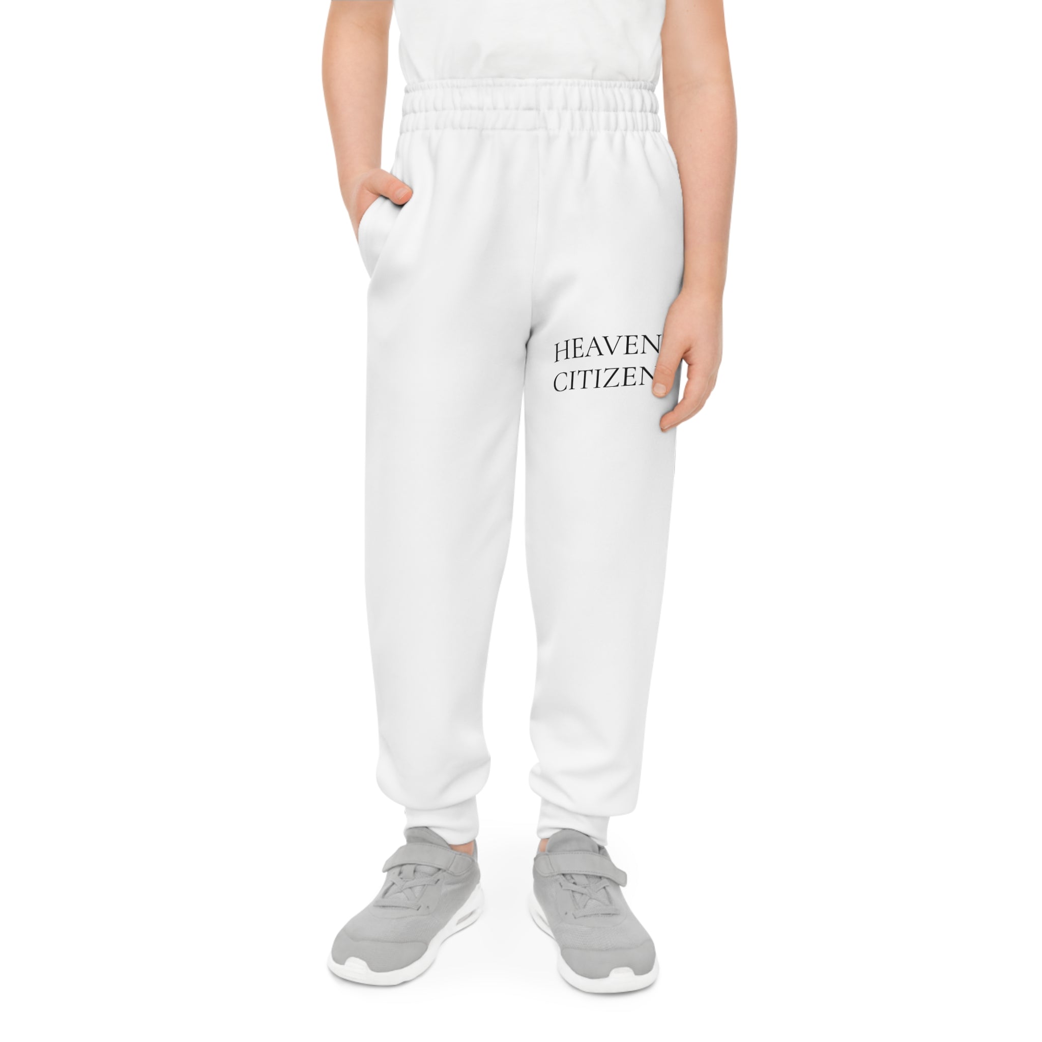 Youth Joggers — "Heavenly Citizen" Minimal Graphic Sweatpants