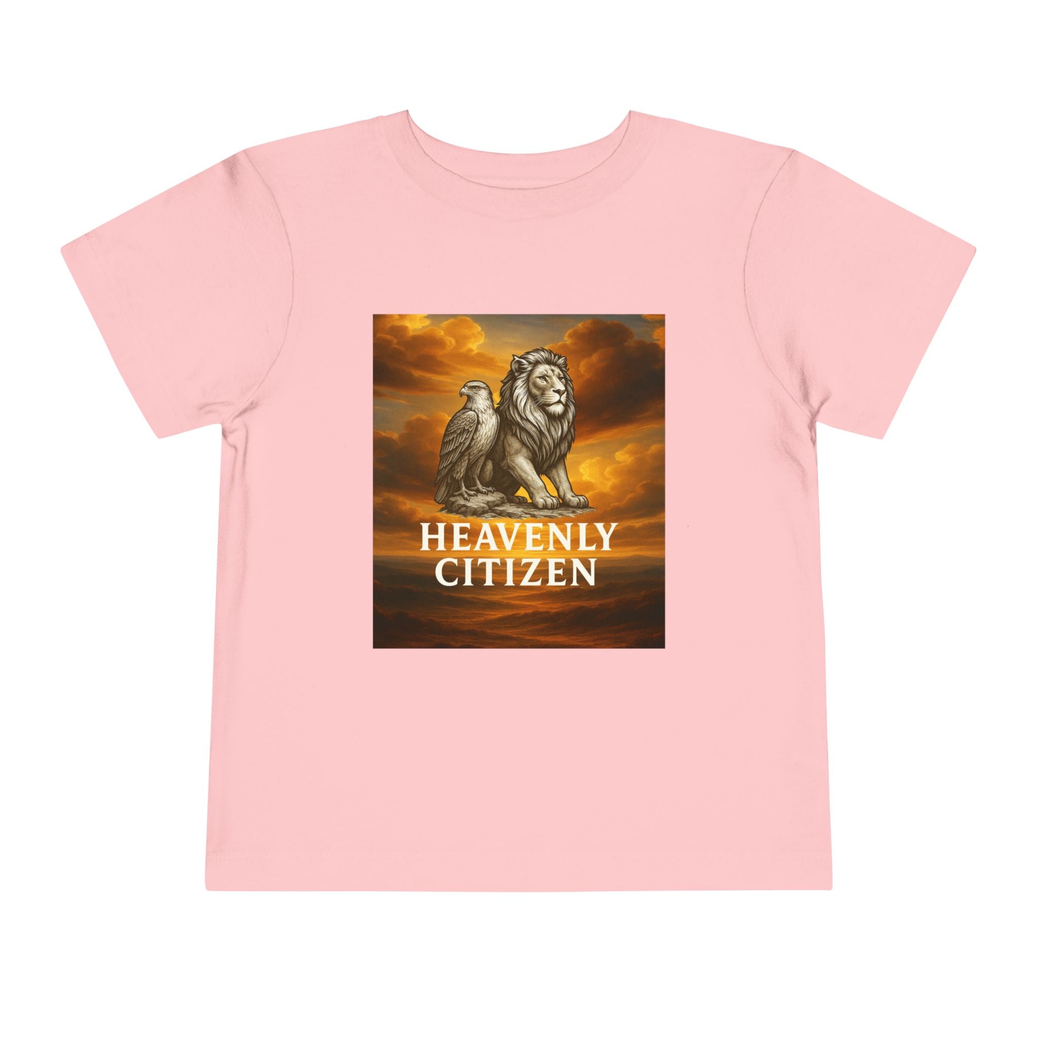 Heavenly Citizen Toddler Tee — Lion & Dove Christian Shirt (Isaiah 43:1)