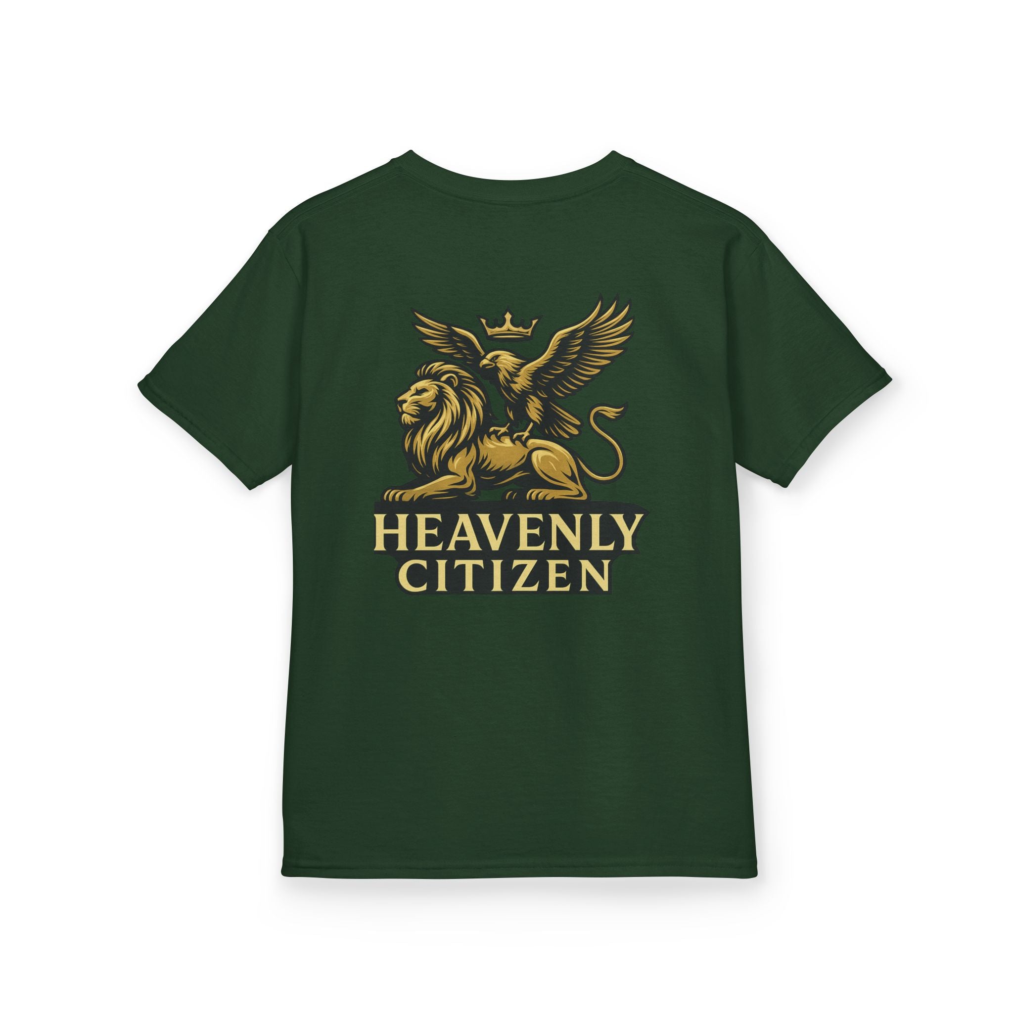 Kids T-Shirt — "Jesus Says: You Are Mine" Isaiah 43:1 with Heavenly Citizen Lion & Eagle Design