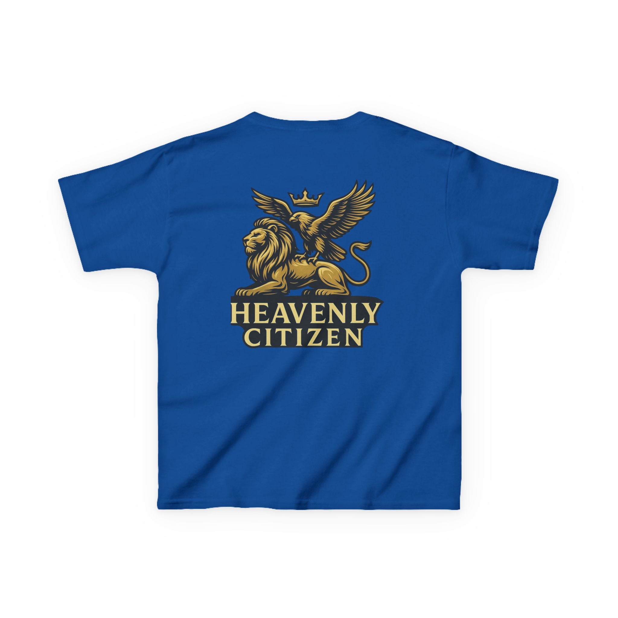 Kids T-Shirt — "Jesus Says: You Are Mine" Isaiah 43:1 with Heavenly Citizen Lion & Eagle Design