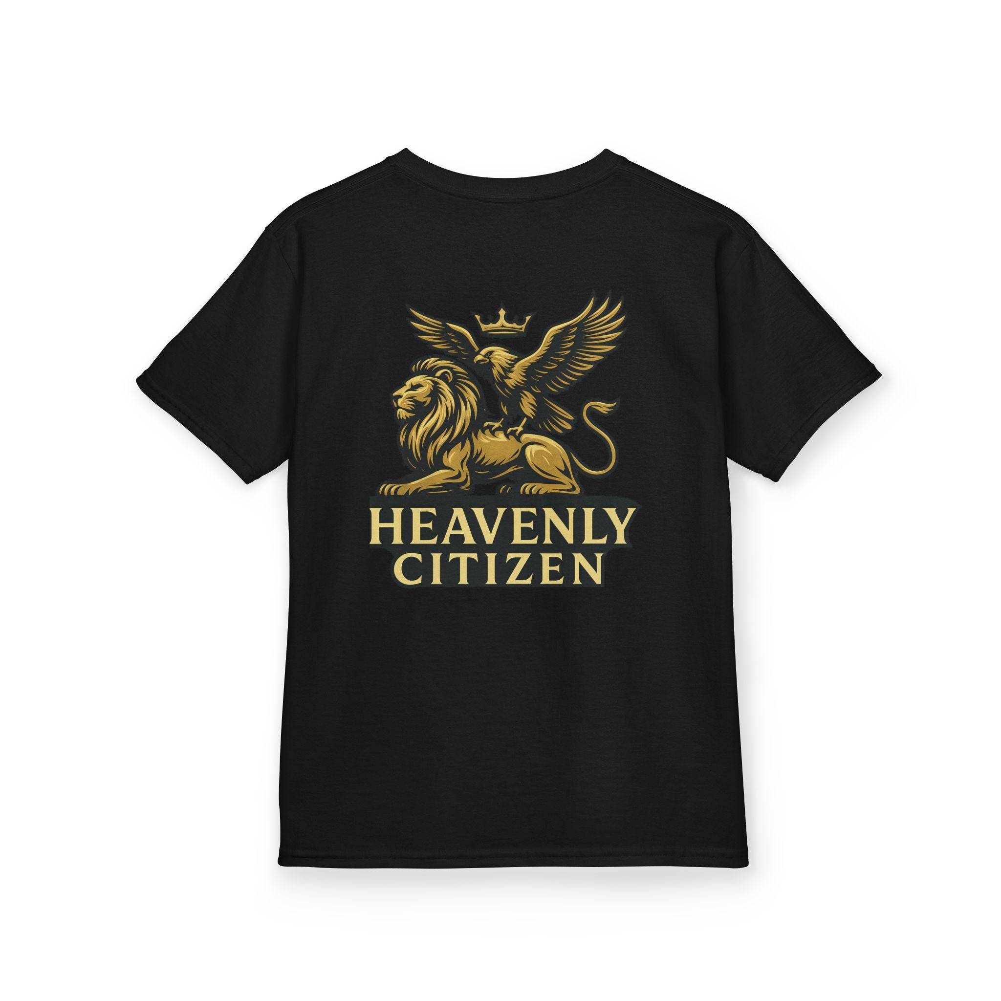 Kids T-Shirt — "Jesus Says: You Are Mine" Isaiah 43:1 with Heavenly Citizen Lion & Eagle Design