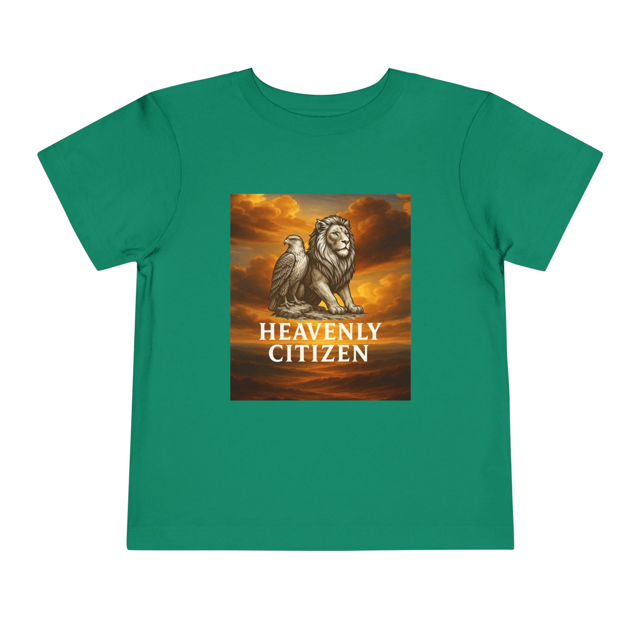 Heavenly Citizen Toddler Tee — Lion & Dove Christian Shirt (Isaiah 43:1)