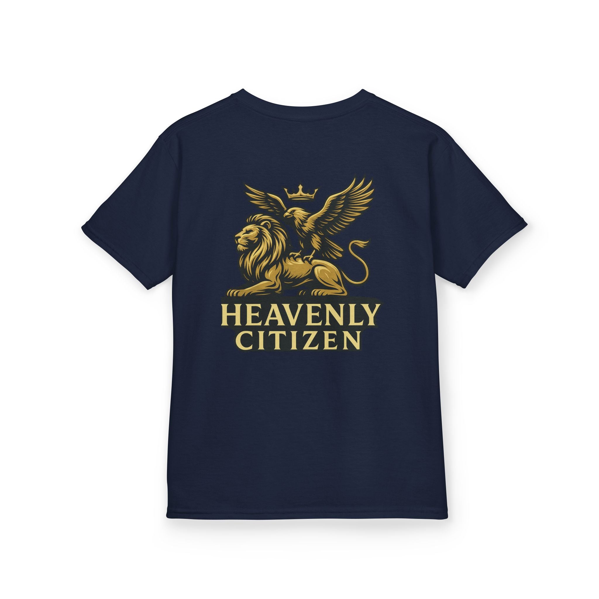 Kids T-Shirt — "Jesus Says: You Are Mine" Isaiah 43:1 with Heavenly Citizen Lion & Eagle Design