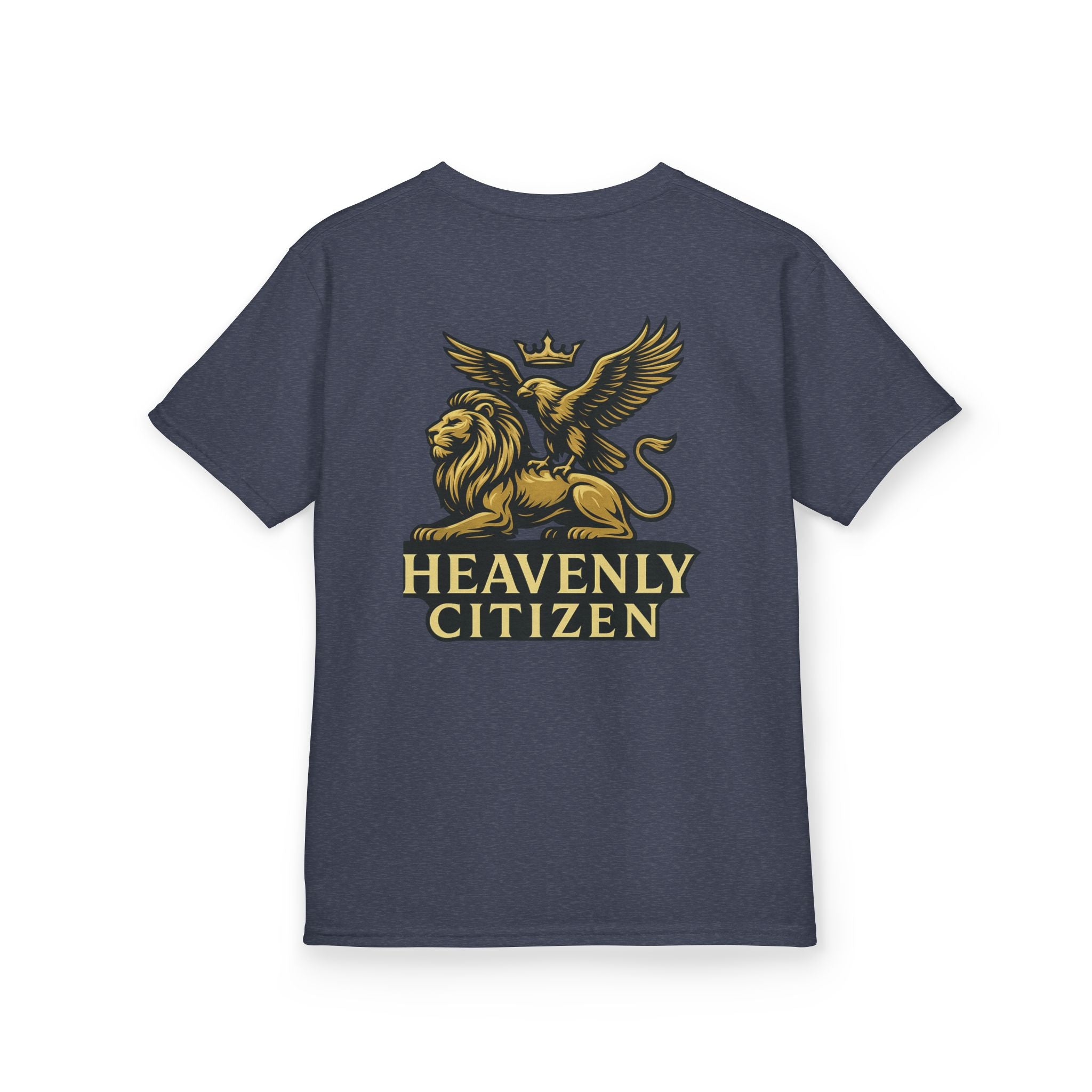 Kids T-Shirt — "Jesus Says: You Are Mine" Isaiah 43:1 with Heavenly Citizen Lion & Eagle Design