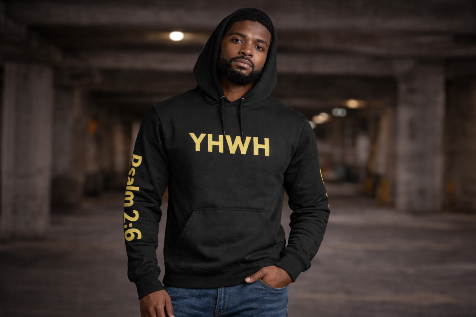 YHWH Psalm 2:6 Hooded Long Sleeve Tee — Christian Faith Hoodie