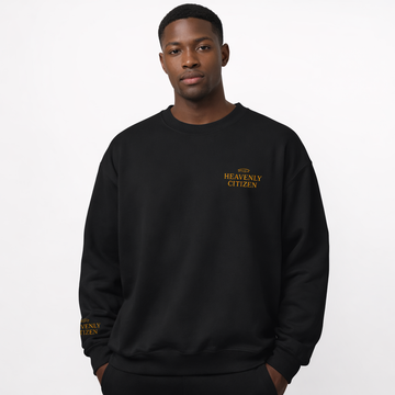 Copy of Crewneck Sweatshirt — "The King of Zion" Colorful Back Logo, Faith-Inspired Christian Gift