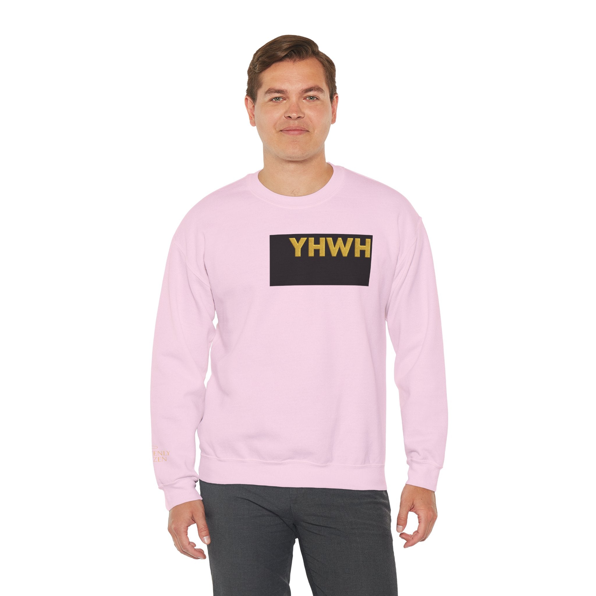 Crewneck Sweatshirt — "The King of Zion" Colorful Back Logo, Faith-Inspired Christian Gift