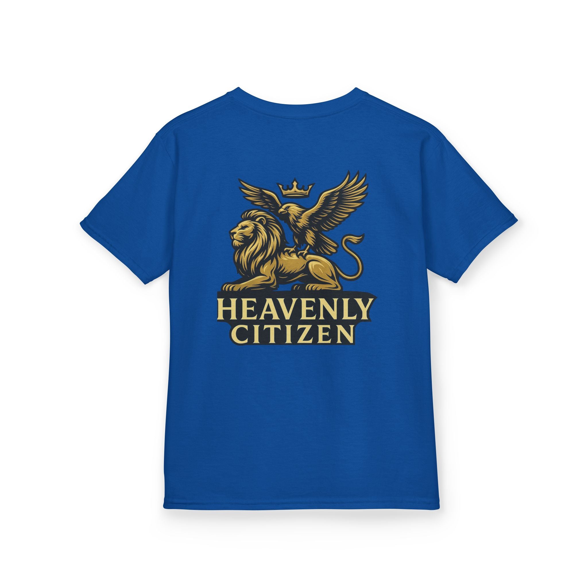 Kids T-Shirt — "Jesus Says: You Are Mine" Isaiah 43:1 with Heavenly Citizen Lion & Eagle Design