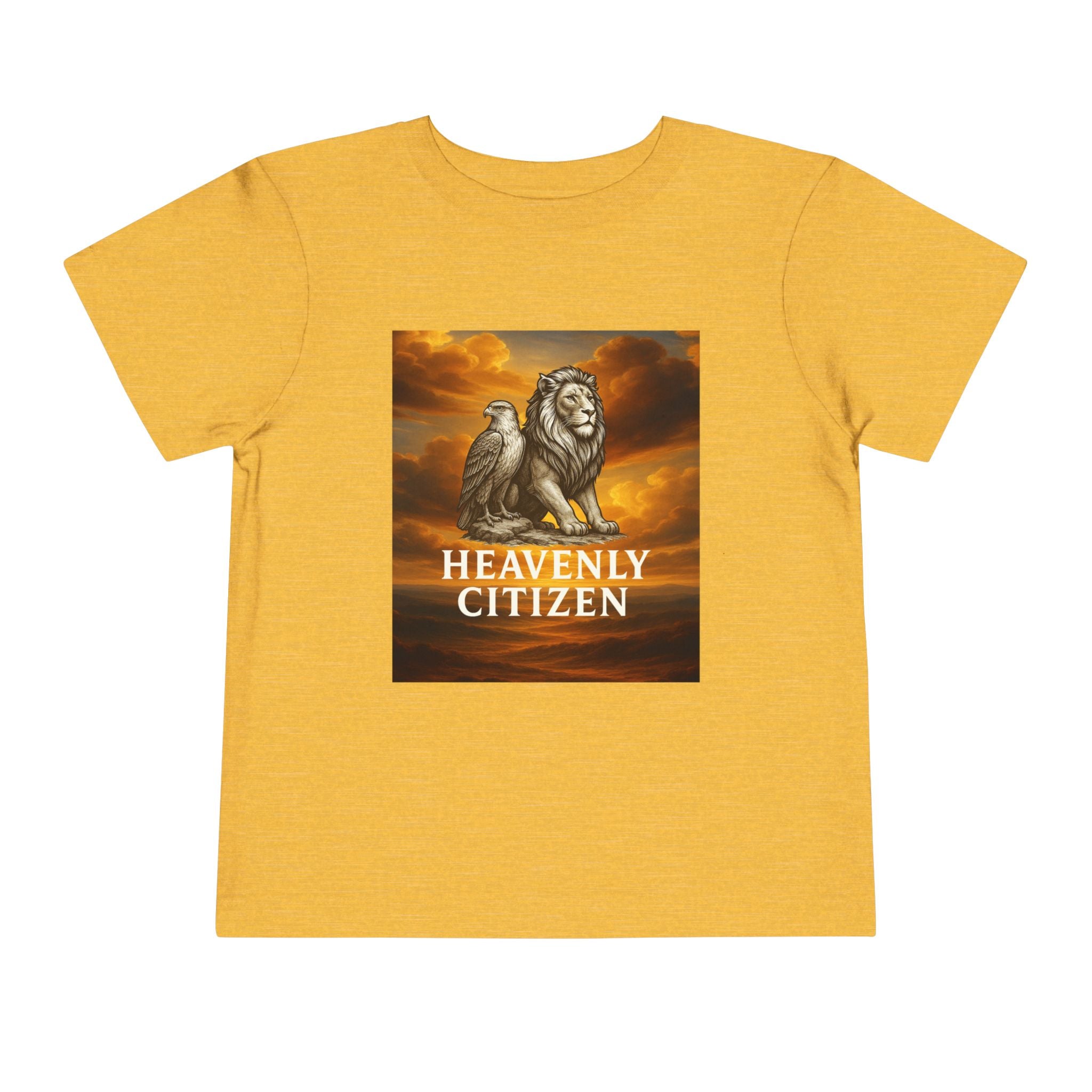 Heavenly Citizen Toddler Tee — Lion & Dove Christian Shirt (Isaiah 43:1)