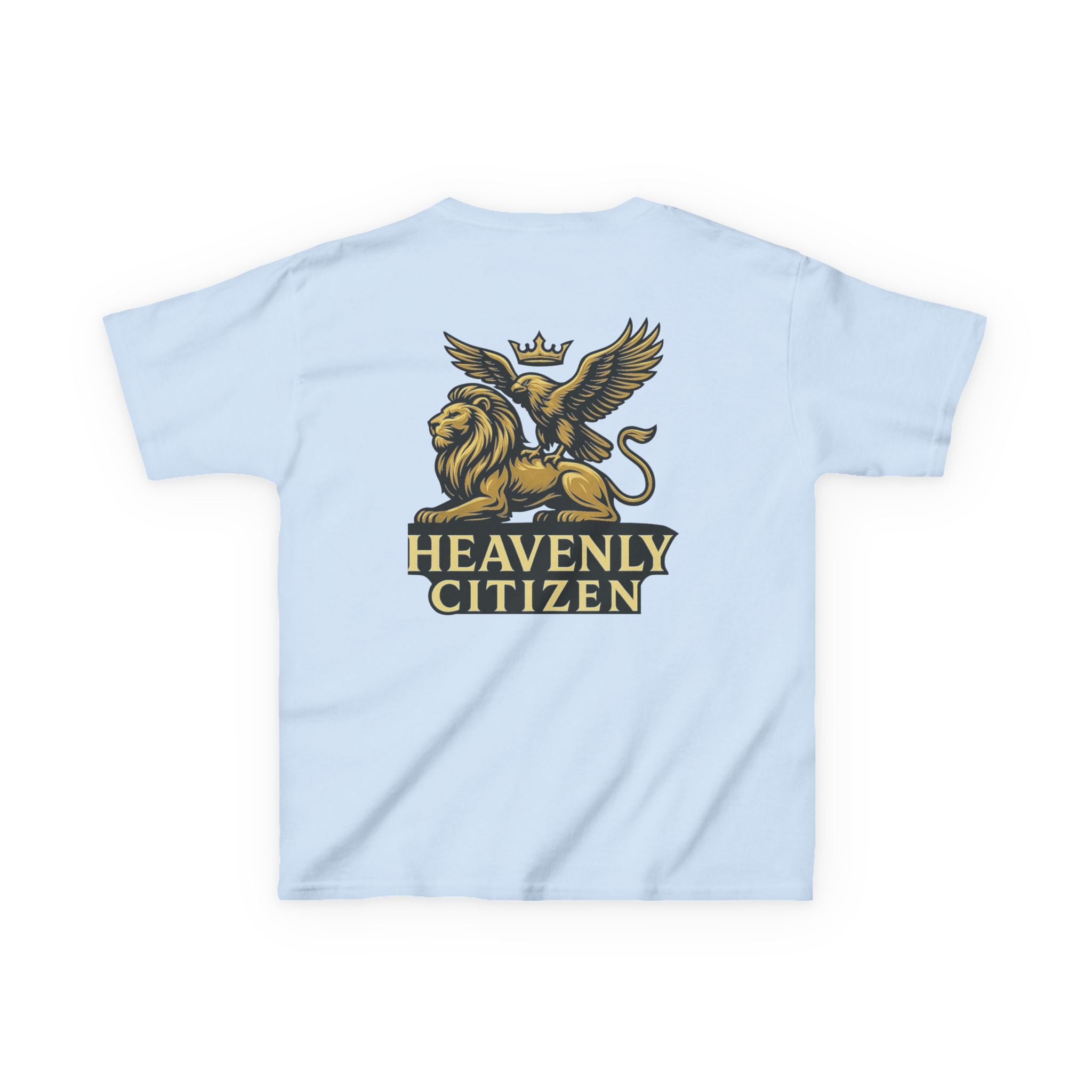 Kids T-Shirt — "Jesus Says: You Are Mine" Isaiah 43:1 with Heavenly Citizen Lion & Eagle Design