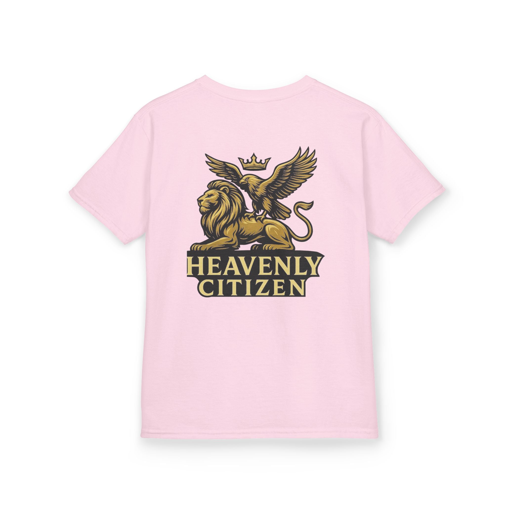 Kids T-Shirt — "Jesus Says: You Are Mine" Isaiah 43:1 with Heavenly Citizen Lion & Eagle Design