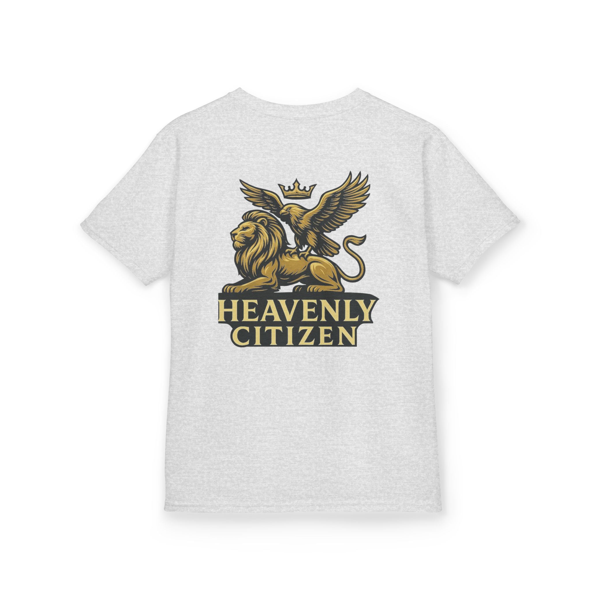 Kids T-Shirt — "Jesus Says: You Are Mine" Isaiah 43:1 with Heavenly Citizen Lion & Eagle Design