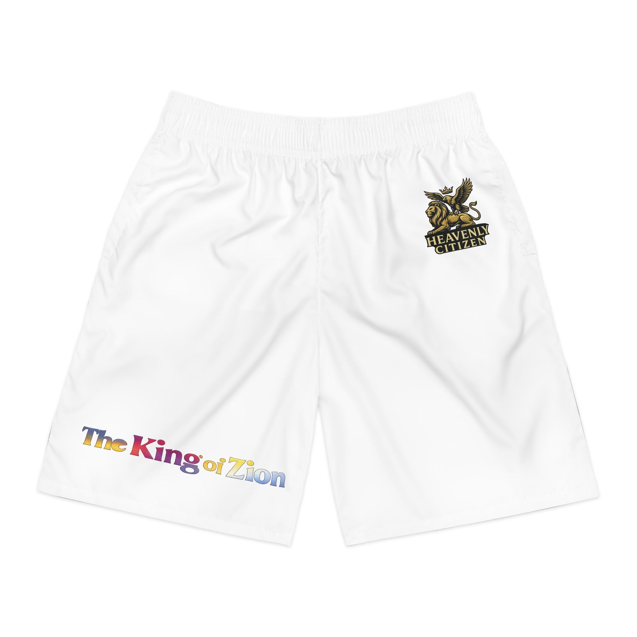 Men's Jogger Shorts — 'Heavenly Citizen' Minimal Script Athletic Shorts