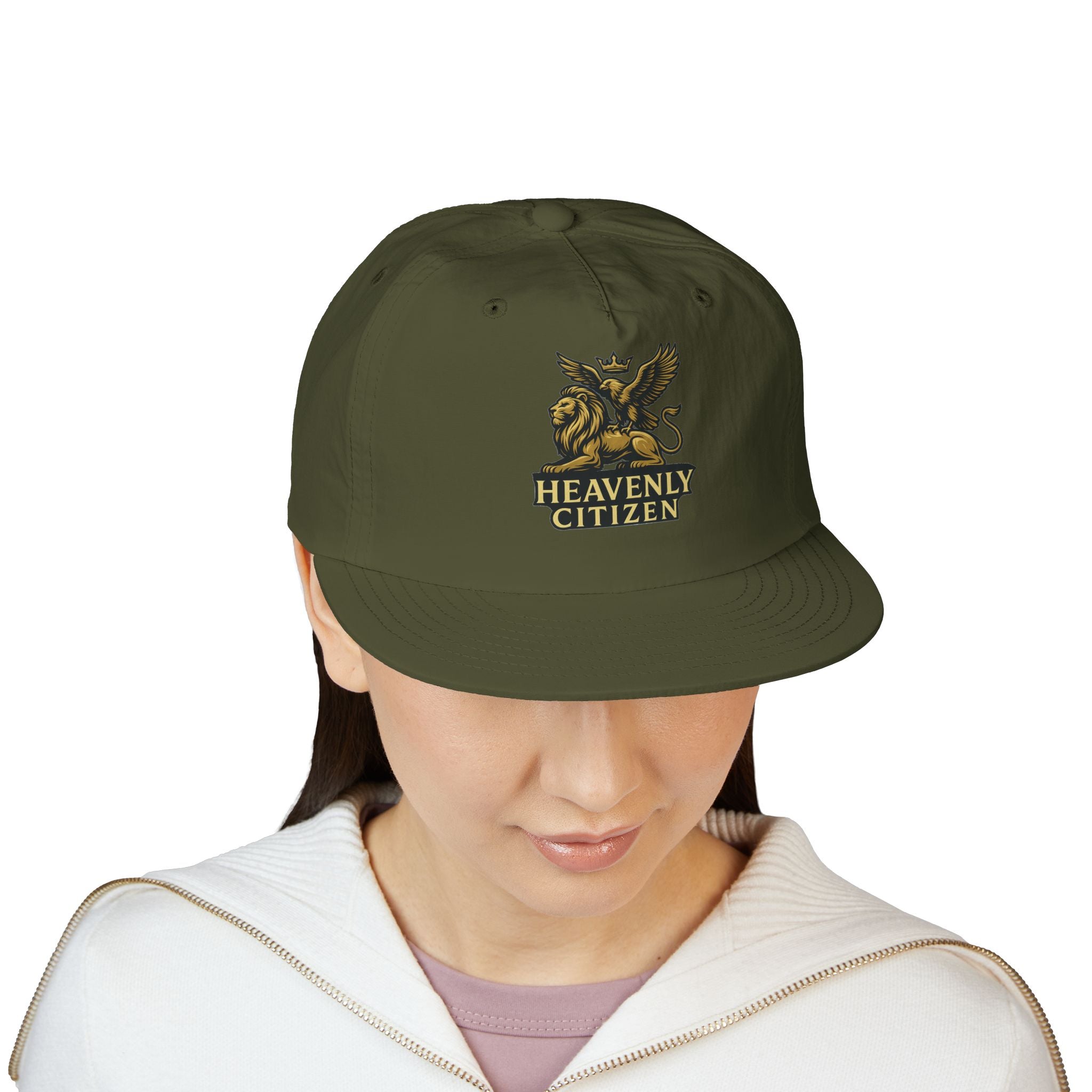 Heavenly Citizen Surf Cap — Embroidered Lion & Eagle Crest Hat