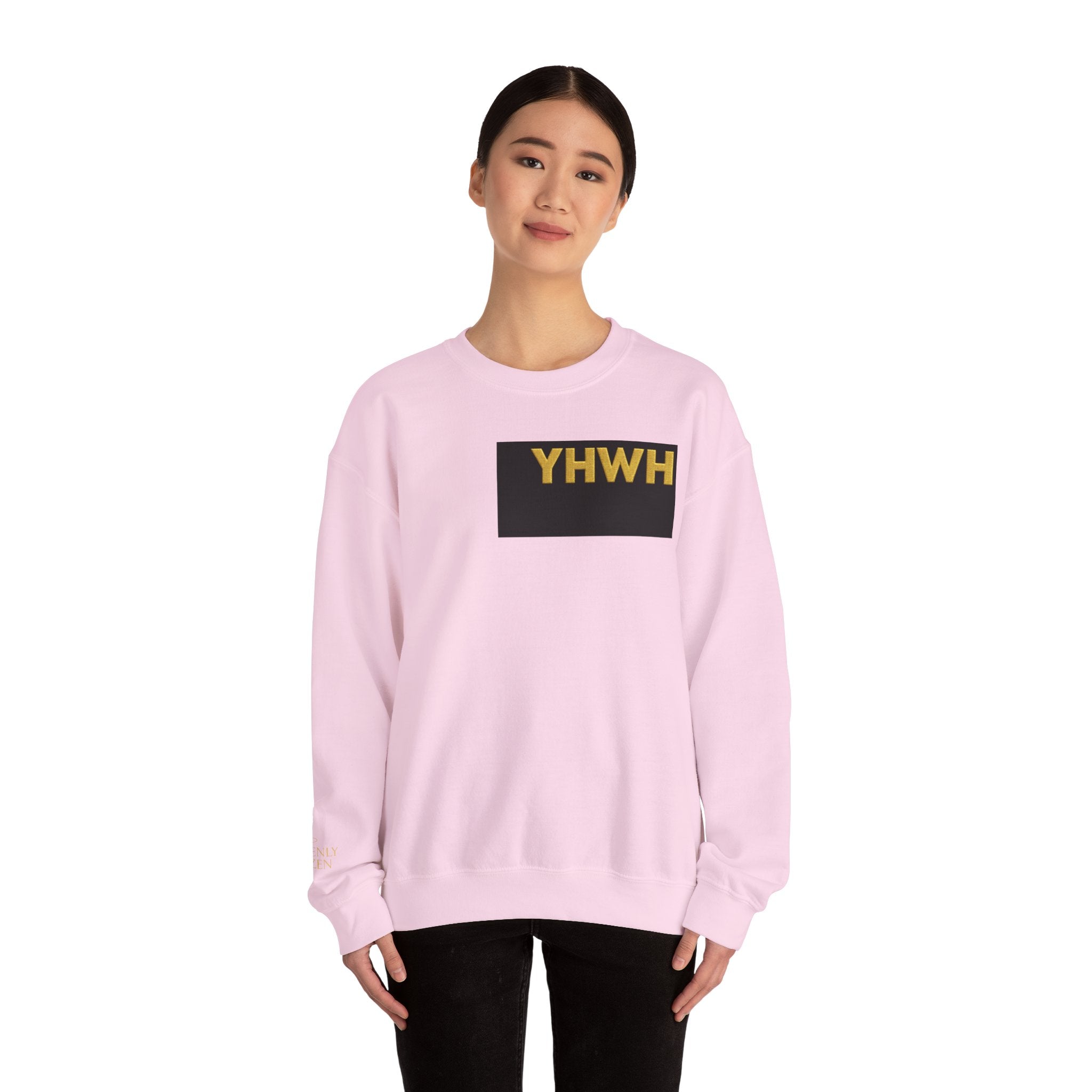 Crewneck Sweatshirt — "The King of Zion" Colorful Back Logo, Faith-Inspired Christian Gift