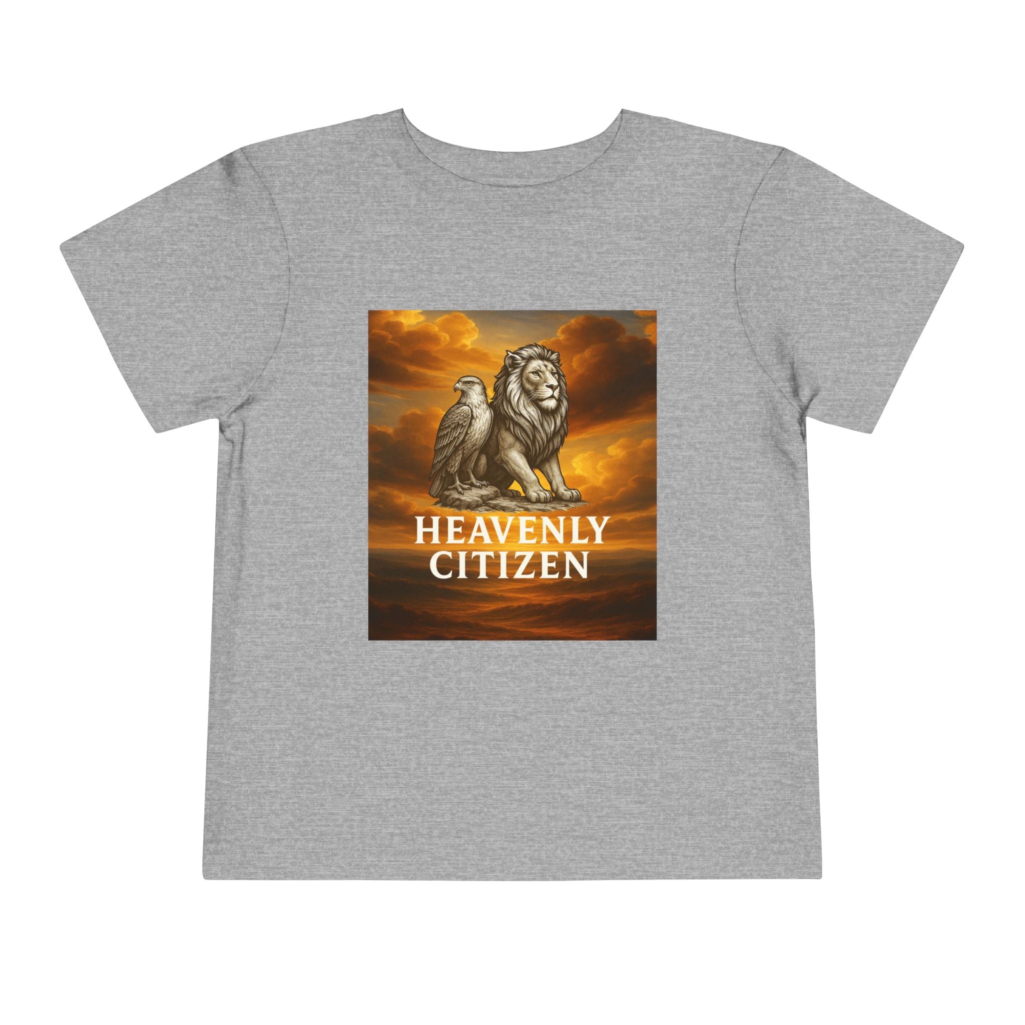 Heavenly Citizen Toddler Tee — Lion & Dove Christian Shirt (Isaiah 43:1)