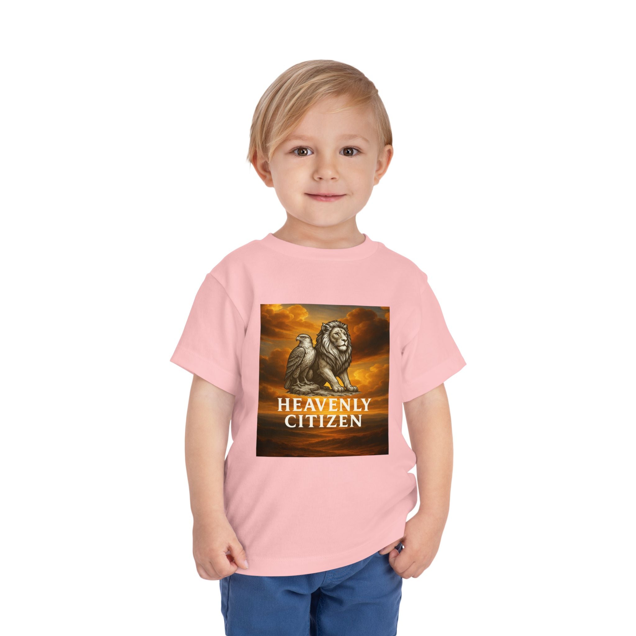 Heavenly Citizen Toddler Tee — Lion & Dove Christian Shirt (Isaiah 43:1)