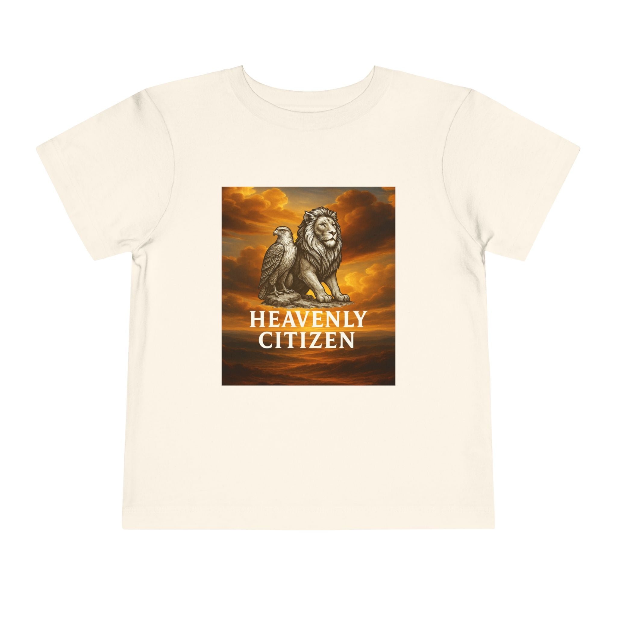 Heavenly Citizen Toddler Tee — Lion & Dove Christian Shirt (Isaiah 43:1)