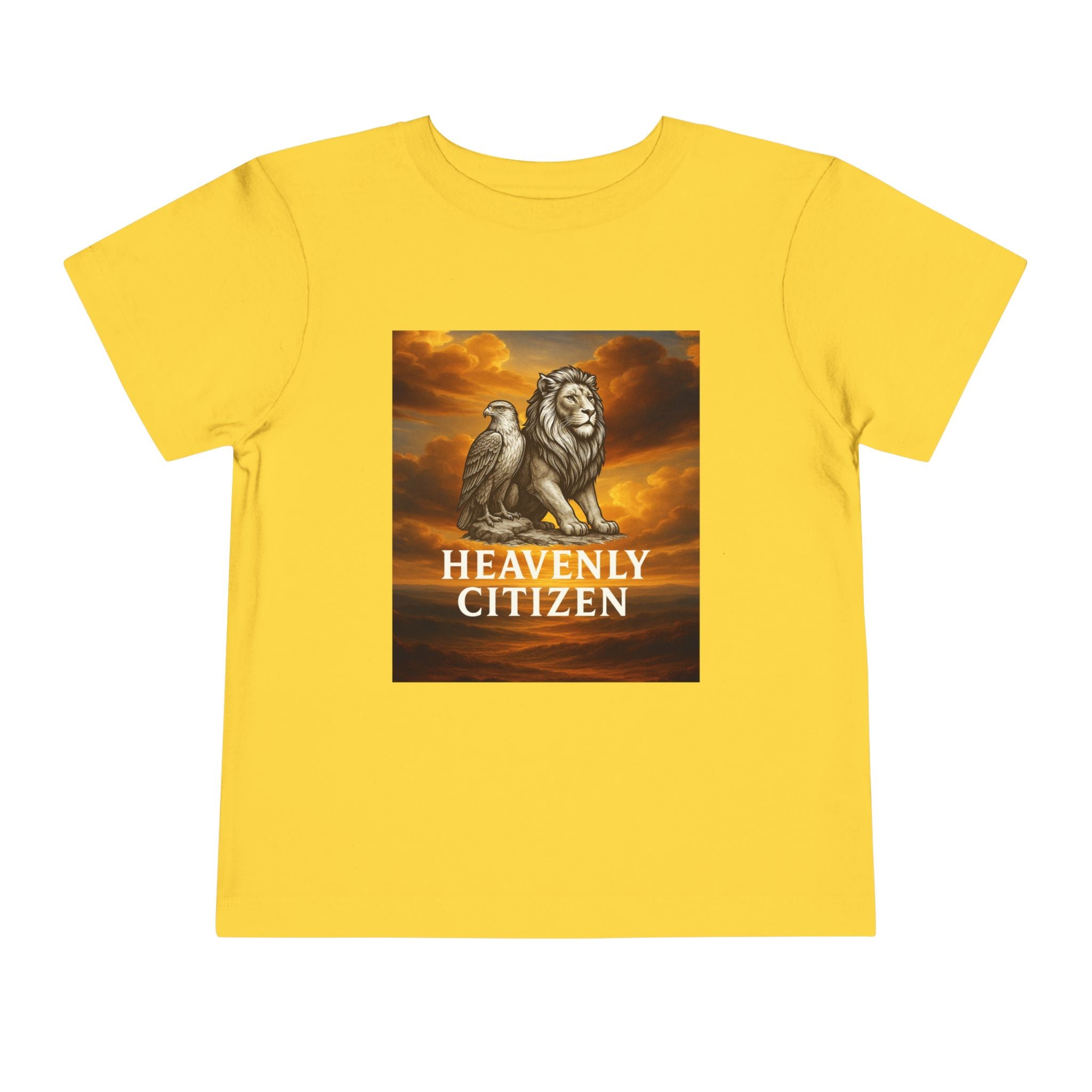 Heavenly Citizen Toddler Tee — Lion & Dove Christian Shirt (Isaiah 43:1)