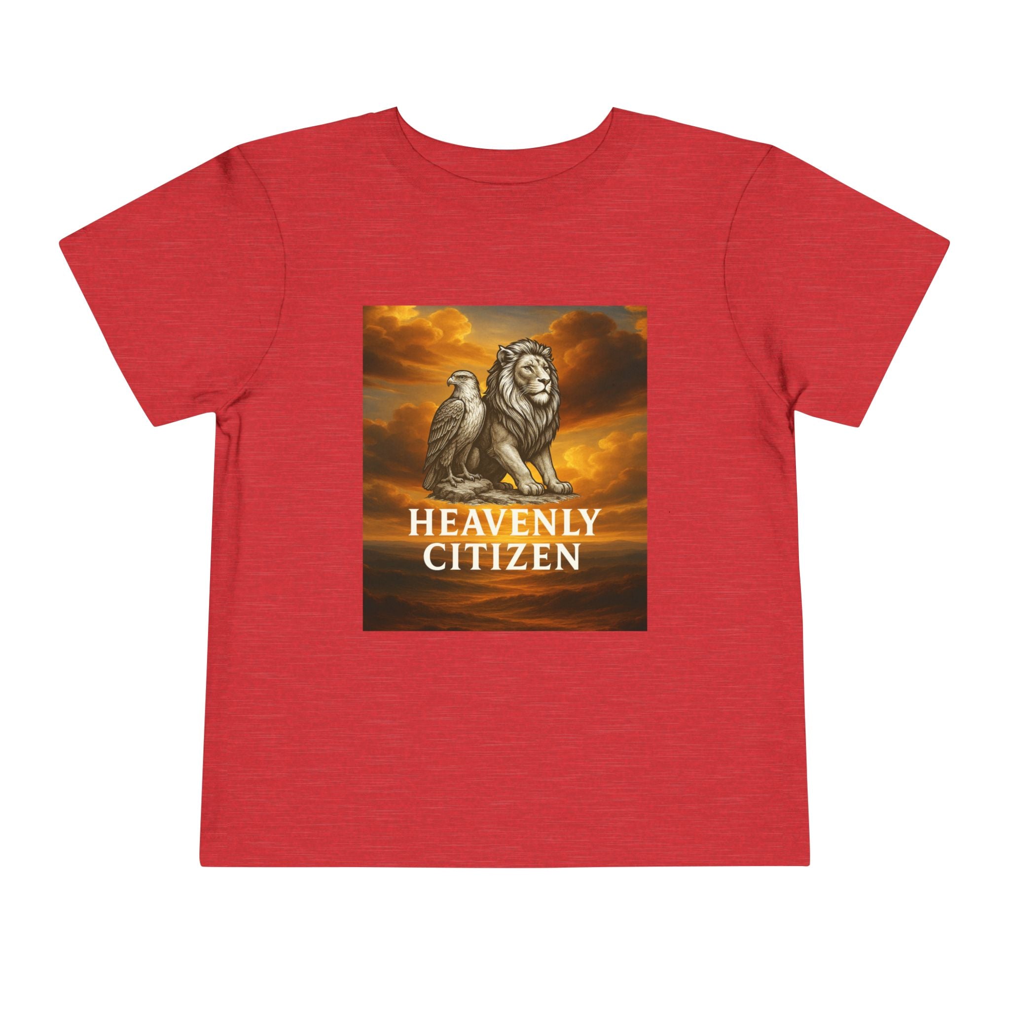 Heavenly Citizen Toddler Tee — Lion & Dove Christian Shirt (Isaiah 43:1)