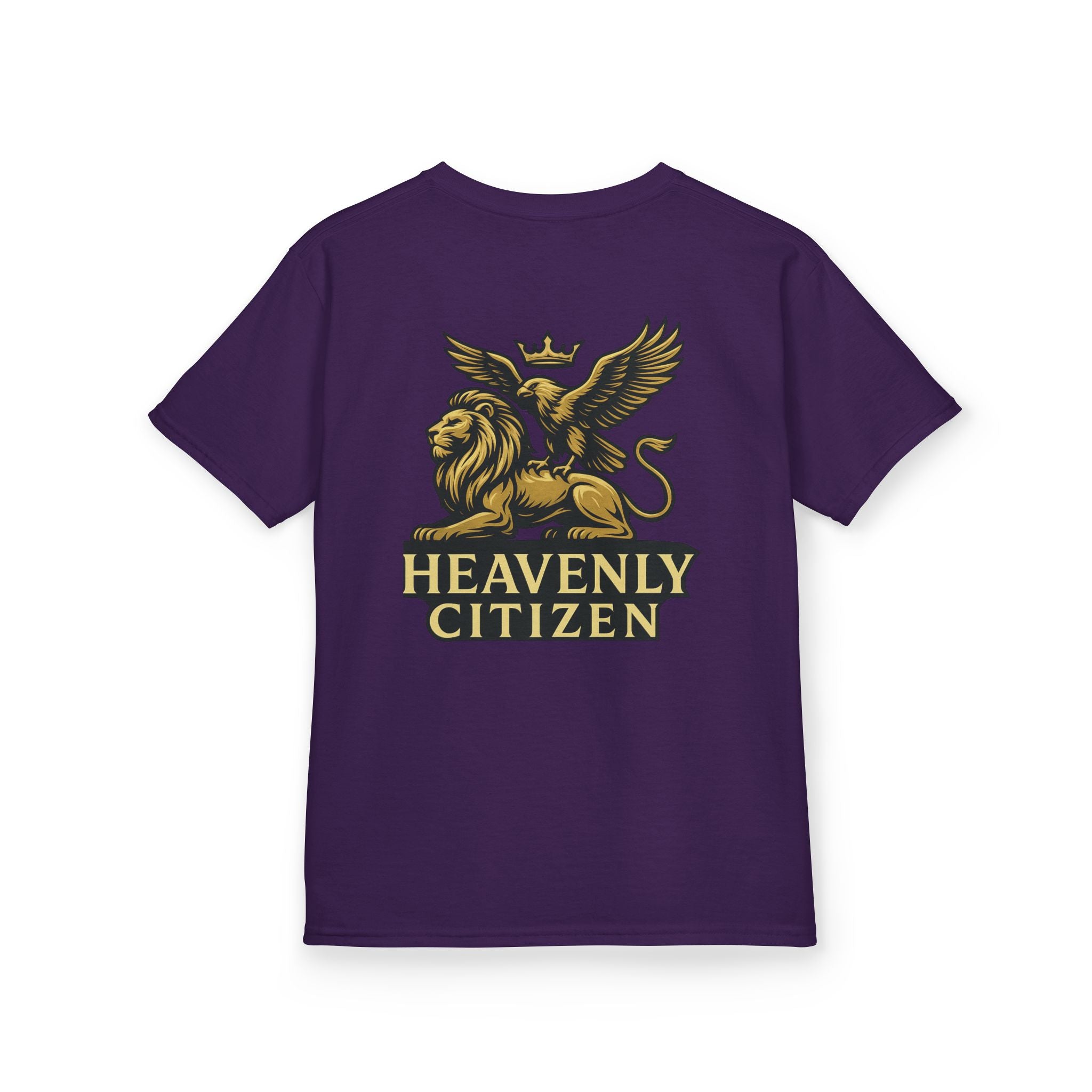Kids T-Shirt — "Jesus Says: You Are Mine" Isaiah 43:1 with Heavenly Citizen Lion & Eagle Design