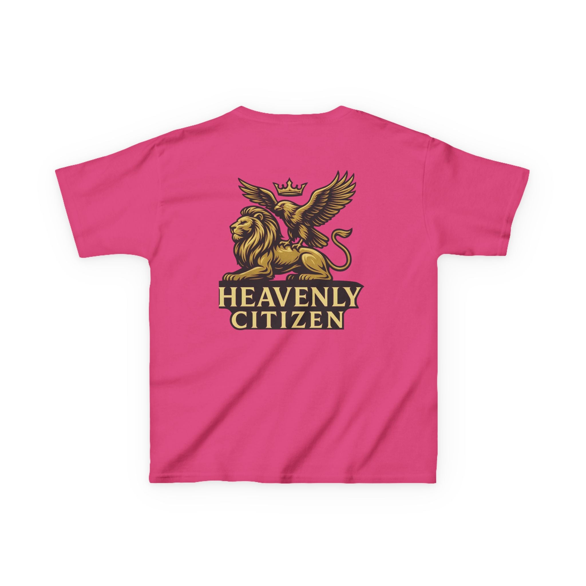 Kids T-Shirt — "Jesus Says: You Are Mine" Isaiah 43:1 with Heavenly Citizen Lion & Eagle Design