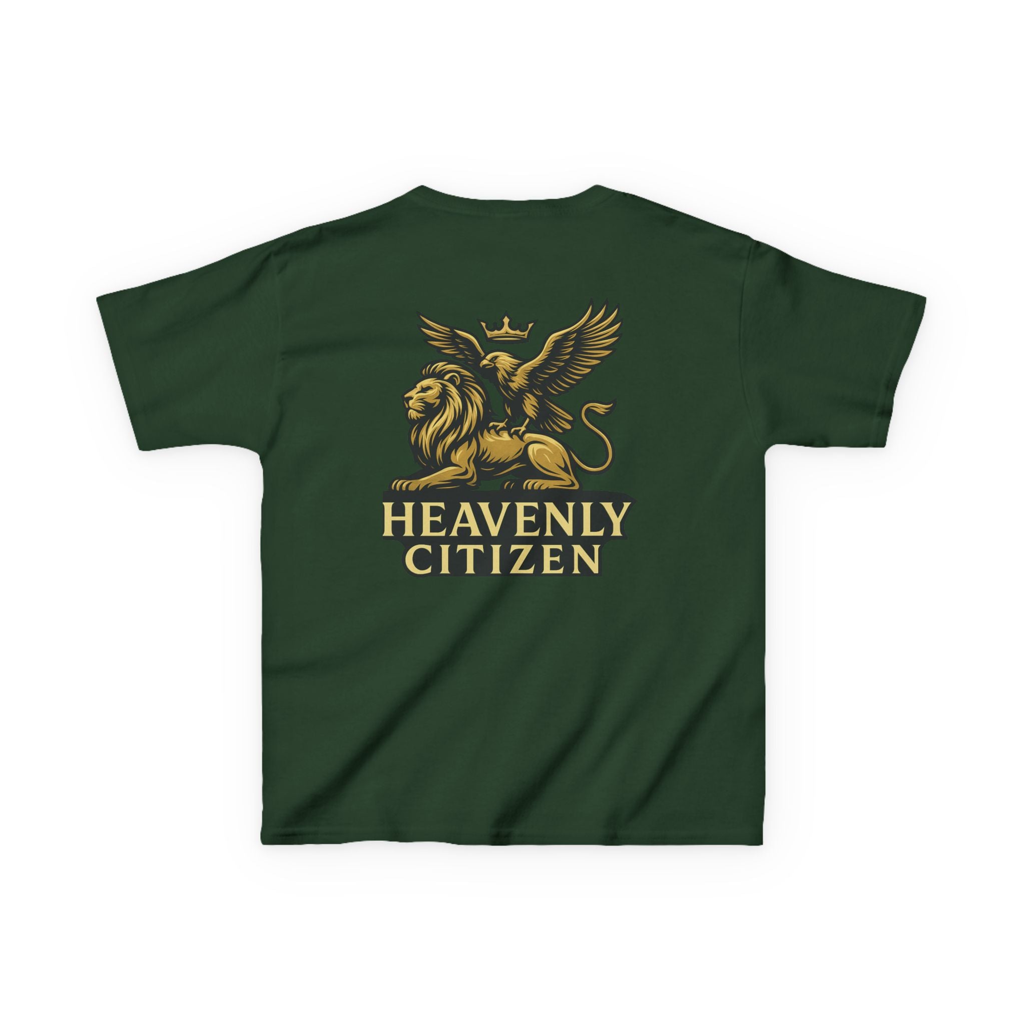 Kids T-Shirt — "Jesus Says: You Are Mine" Isaiah 43:1 with Heavenly Citizen Lion & Eagle Design