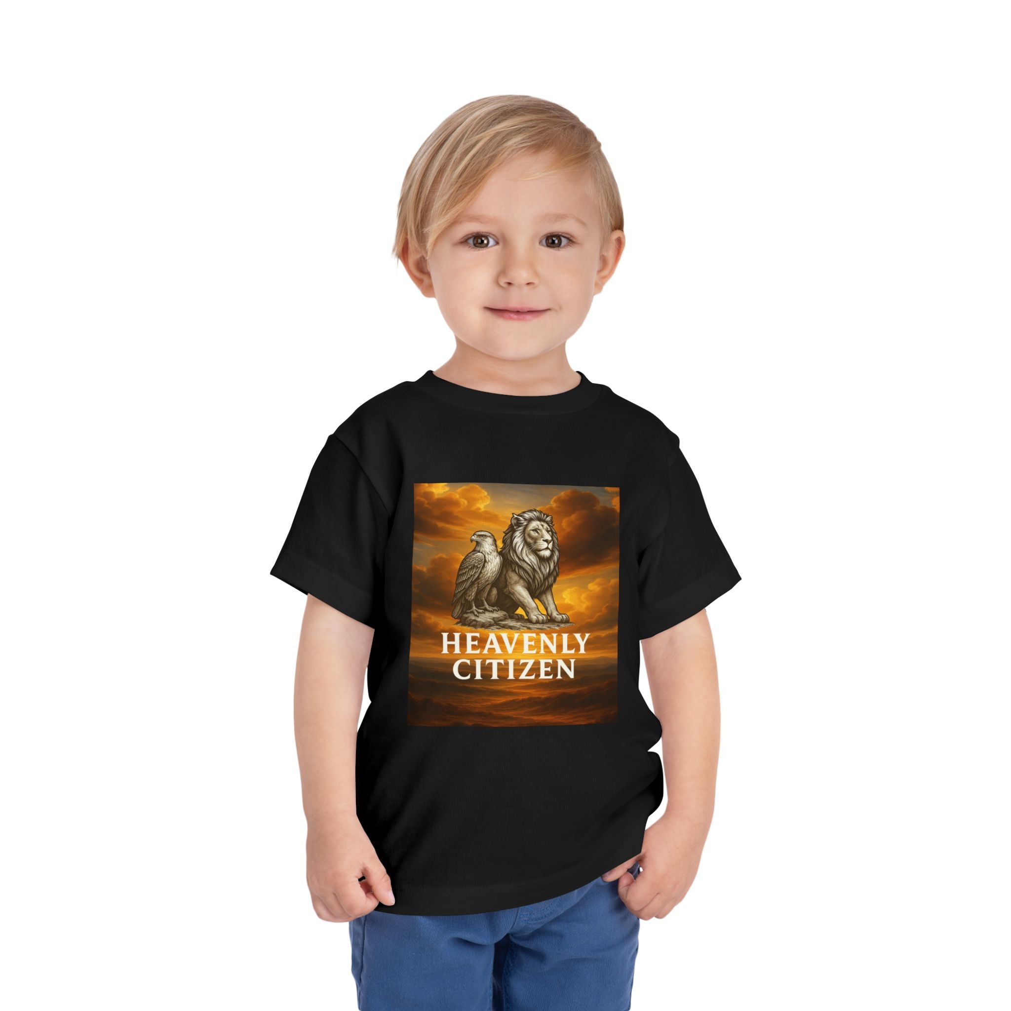 Heavenly Citizen Toddler Tee — Lion & Dove Christian Shirt (Isaiah 43:1)