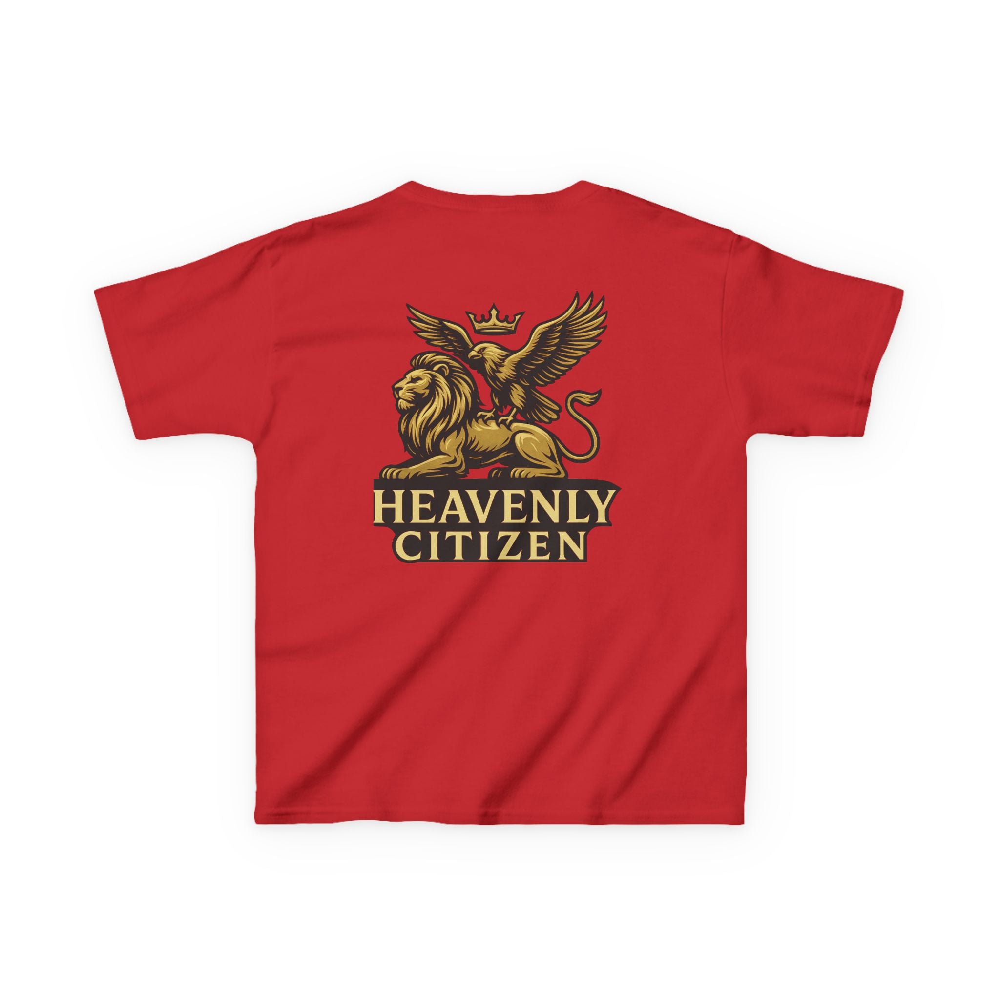 Kids T-Shirt — "Jesus Says: You Are Mine" Isaiah 43:1 with Heavenly Citizen Lion & Eagle Design