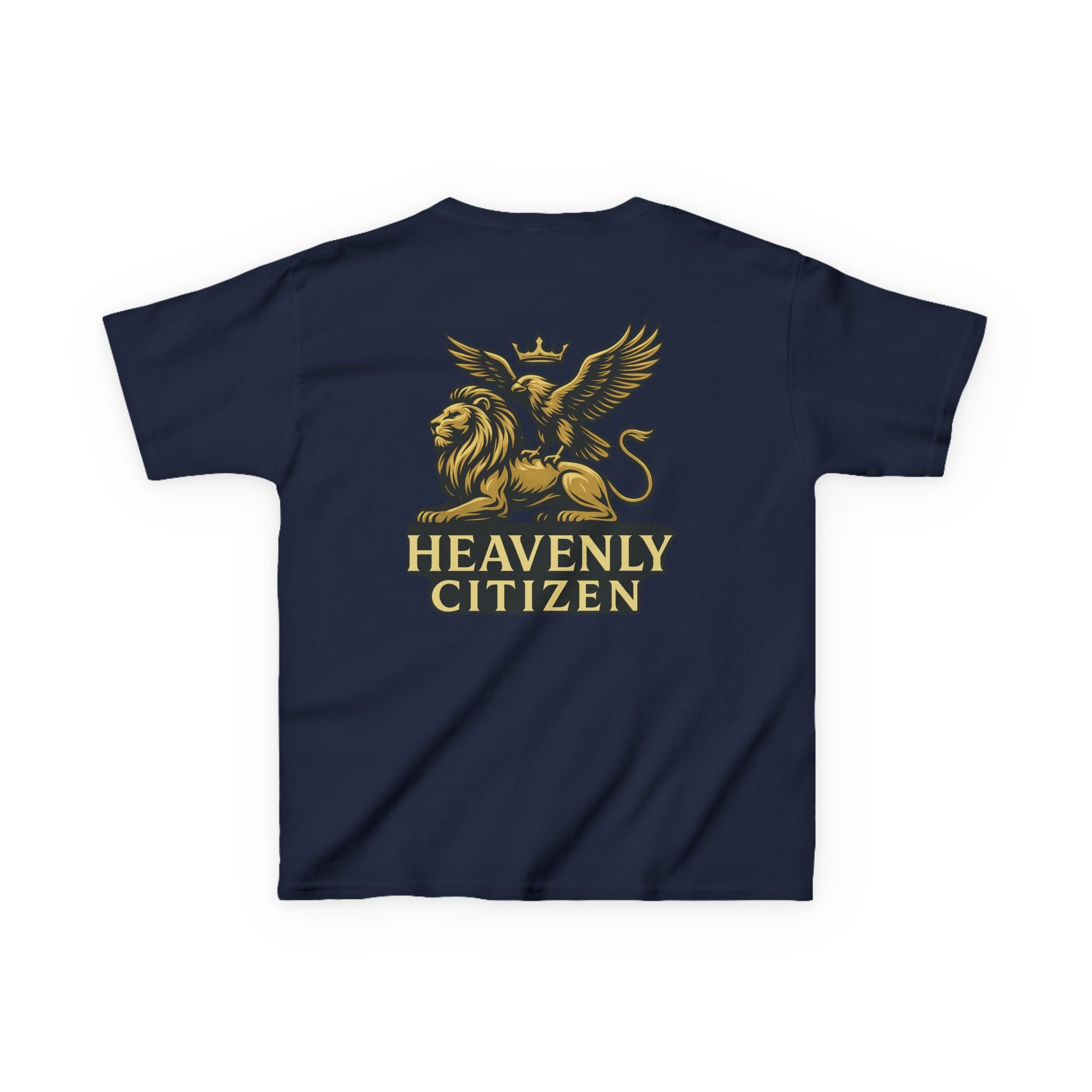 Kids T-Shirt — "Jesus Says: You Are Mine" Isaiah 43:1 with Heavenly Citizen Lion & Eagle Design