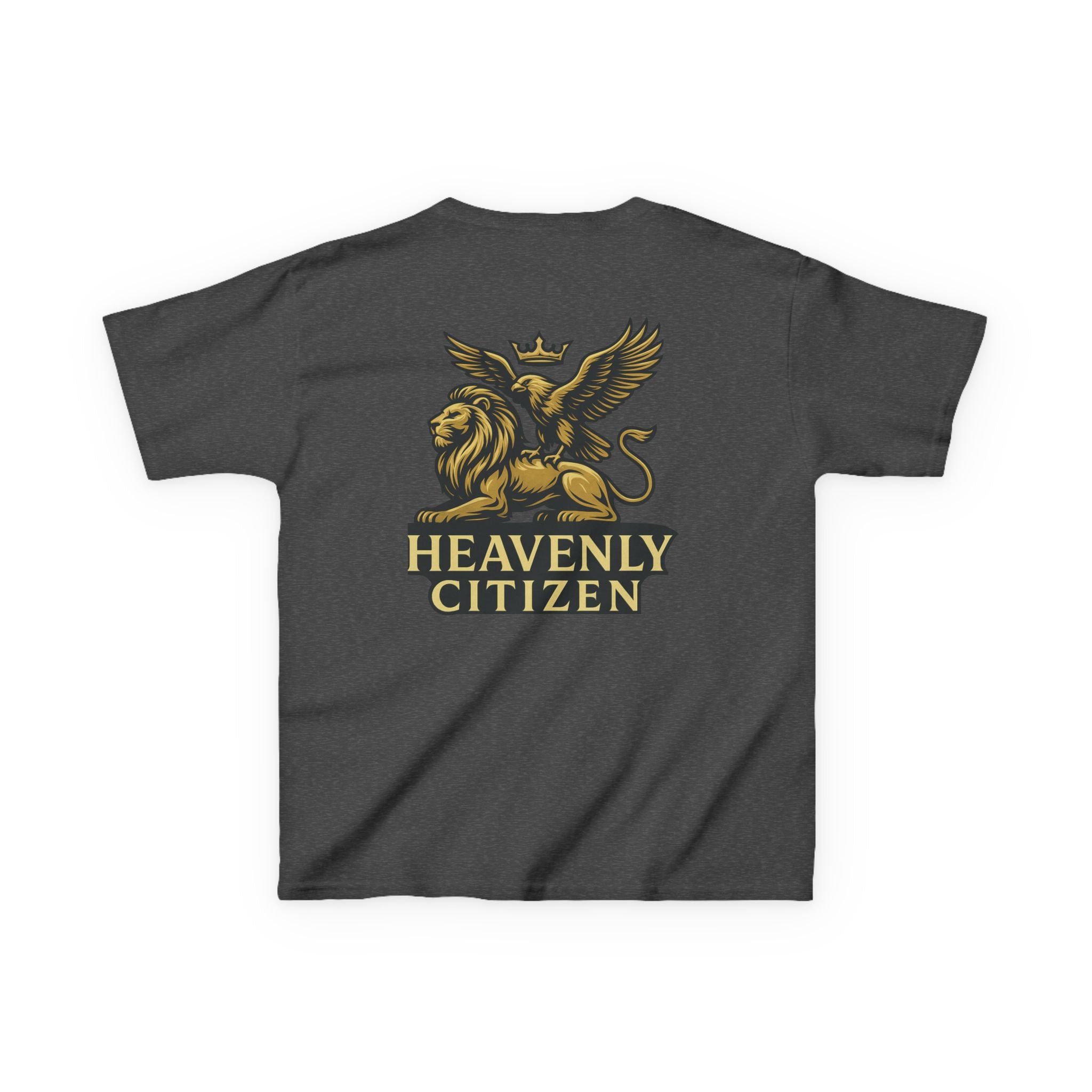 Kids T-Shirt — "Jesus Says: You Are Mine" Isaiah 43:1 with Heavenly Citizen Lion & Eagle Design