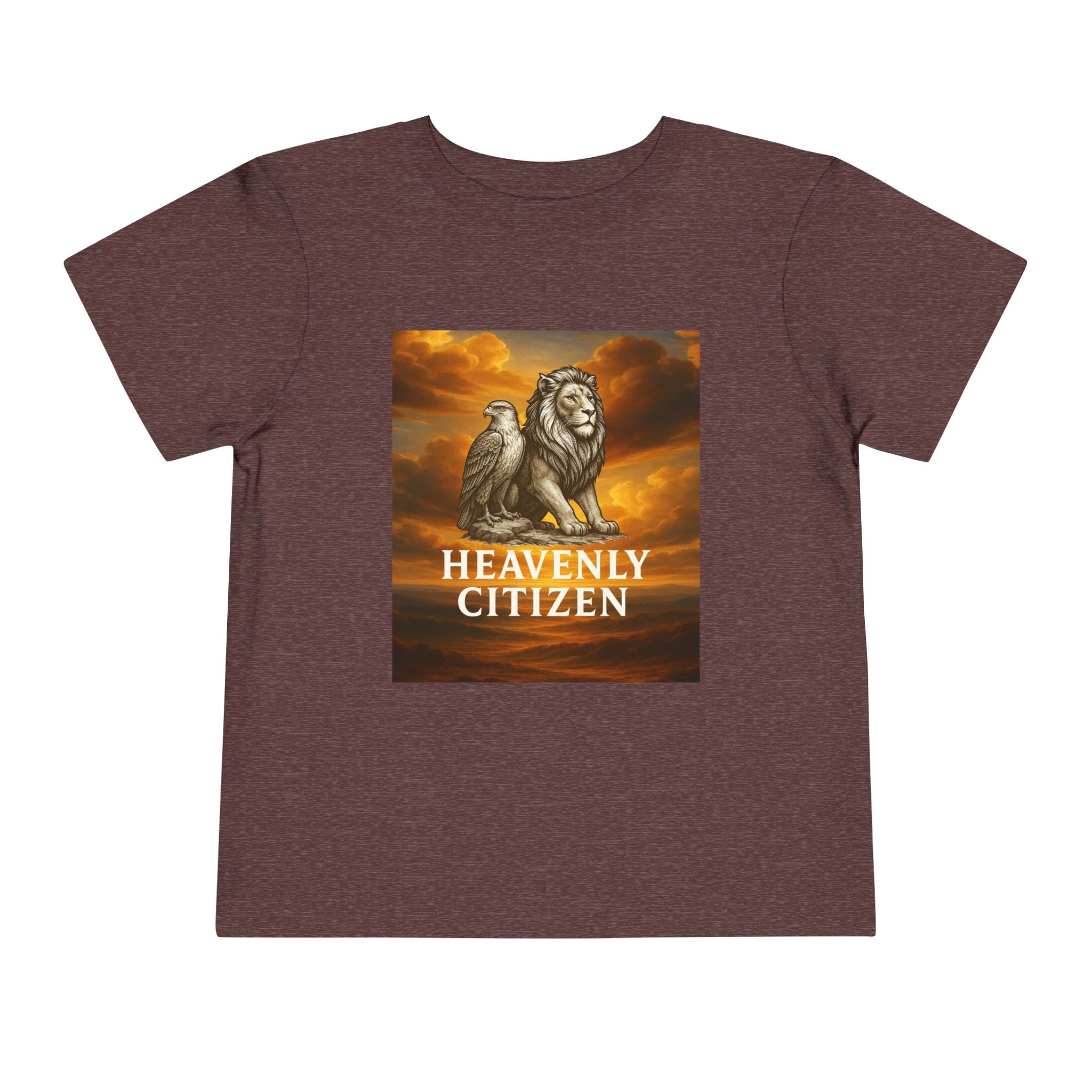 Heavenly Citizen Toddler Tee — Lion & Dove Christian Shirt (Isaiah 43:1)