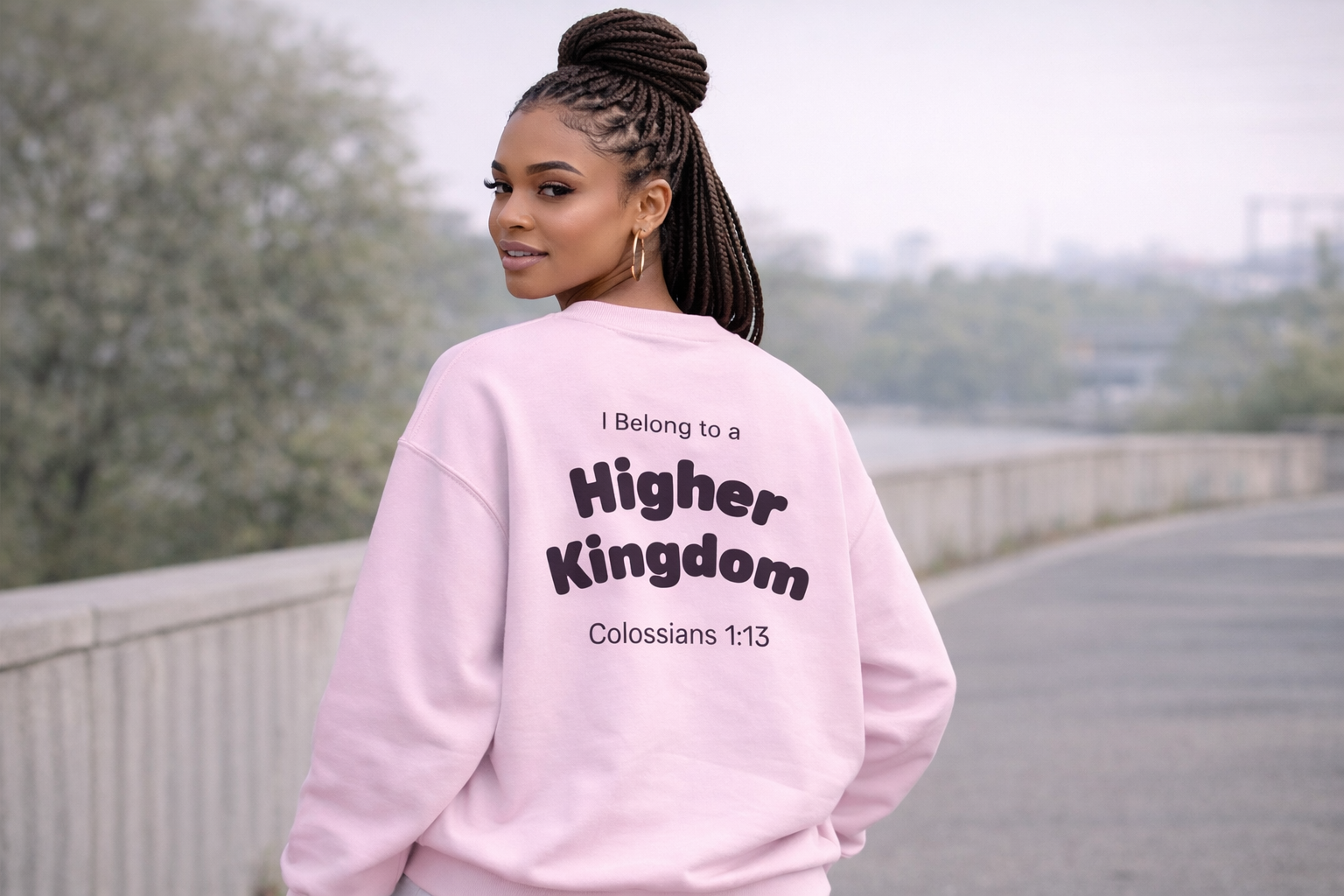 Copy of The King of Zion Sweatshirt — "I Belong to a Higher Kingdom" Christian Crewneck (Colossians 1:13)