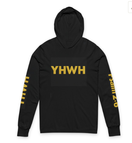 YHWH Psalm 2:6 Hooded Long Sleeve Tee — Christian Faith Hoodie